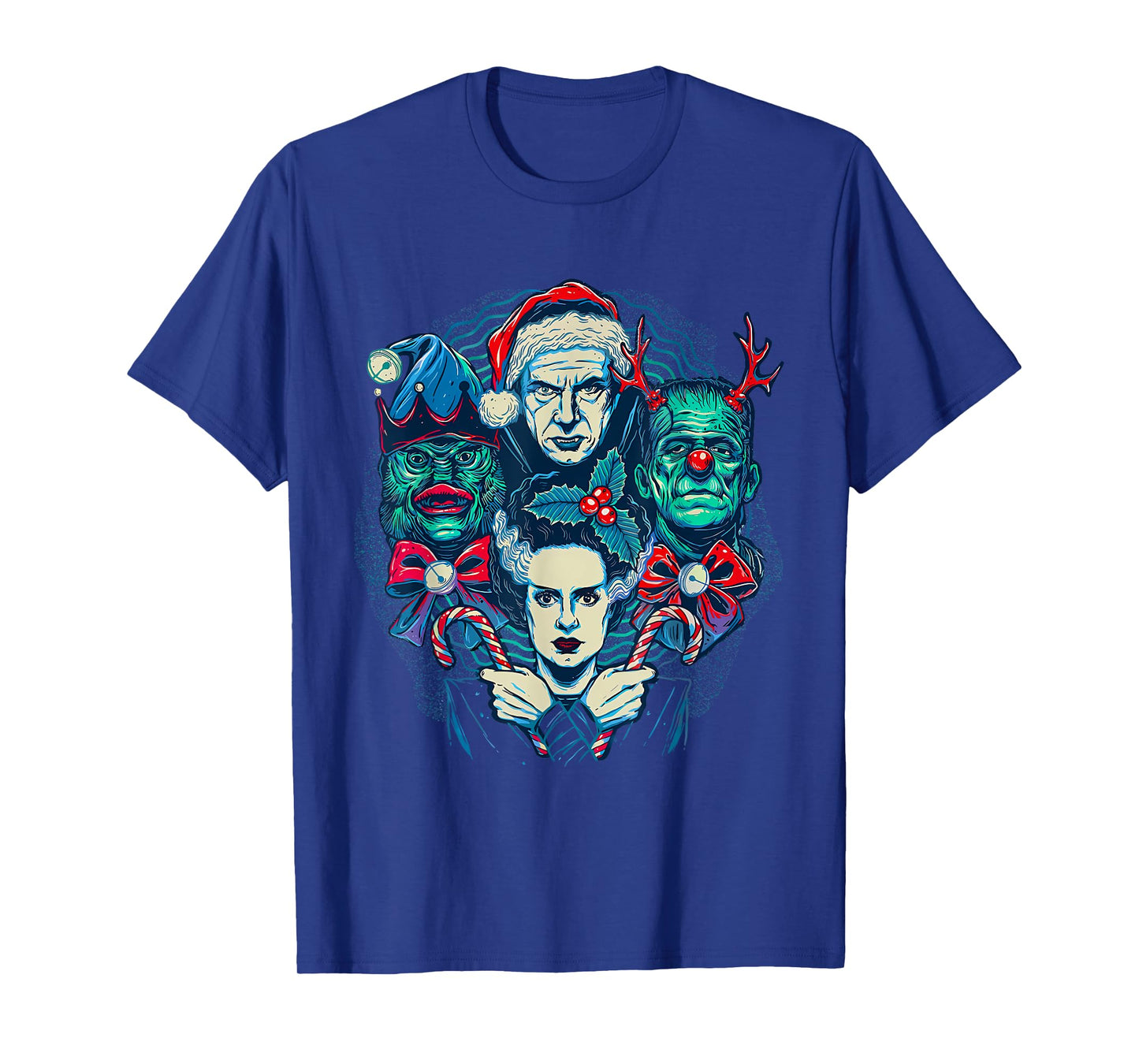 Vintage Funny Frankenstein Monsters Mash Spooky Christmas T-Shirt