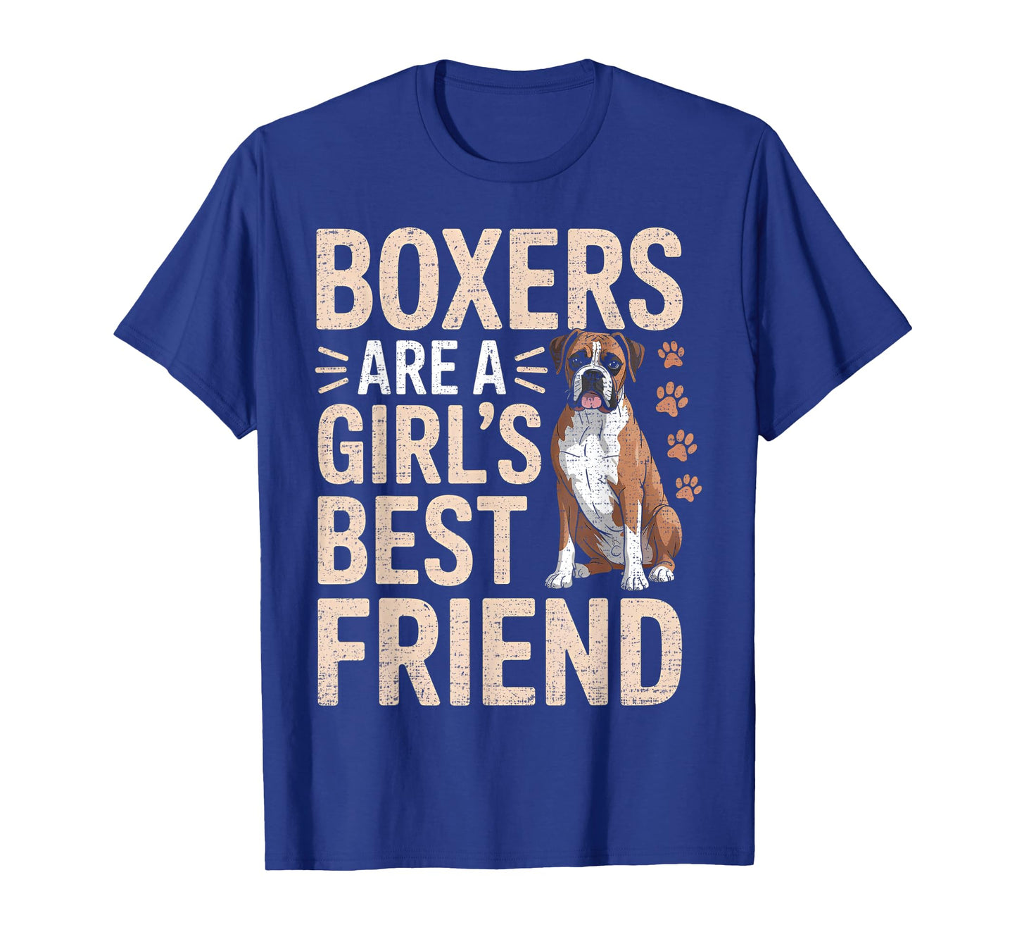 Boxers are A Girls Best Friend Funny Dog Boxer T-Shirt