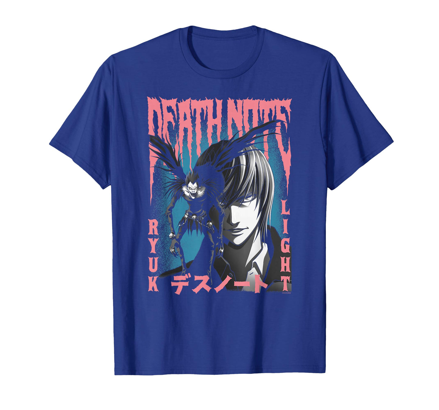 Death Note Pink and Blue Horror Poster Anime T-Shirt