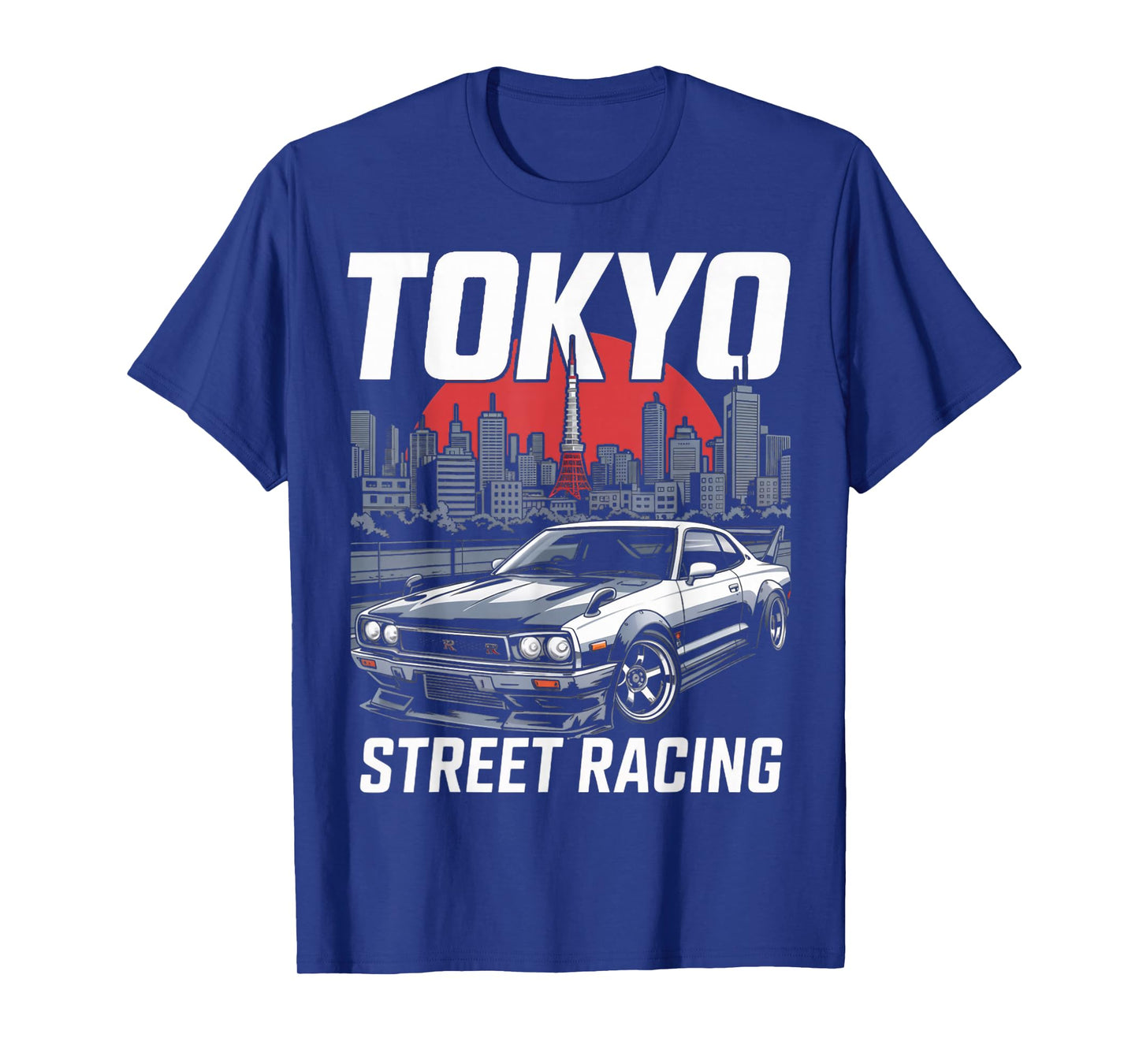 Street Racing Car Japanese Flag Japan Culture Tokyo Japan T-Shirt