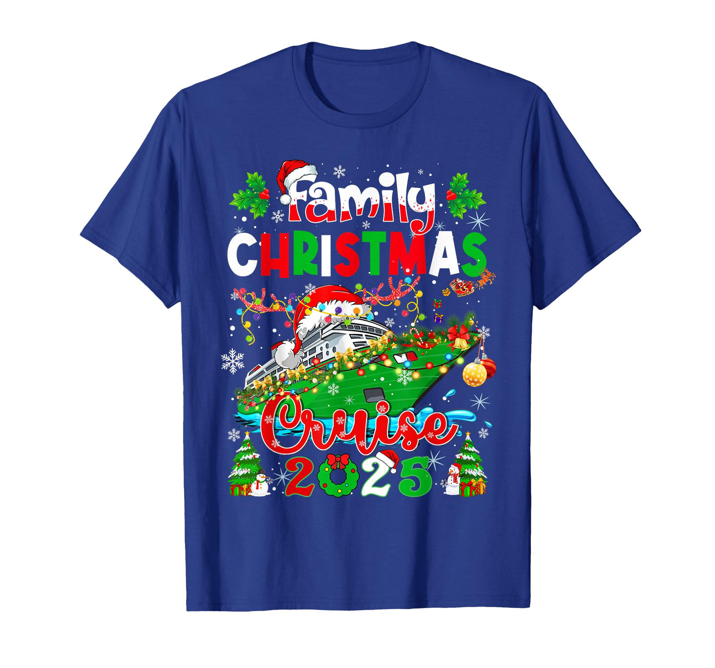 Family Christmas Cruise 2025 Matching Family Cruise Holiday T-Shirt