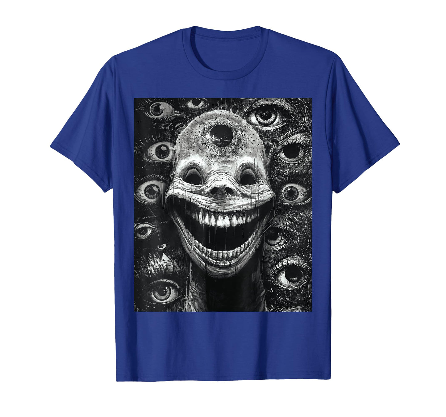 Creepy gothic grin of the abyss Horror Nightmarish Sinister T-Shirt