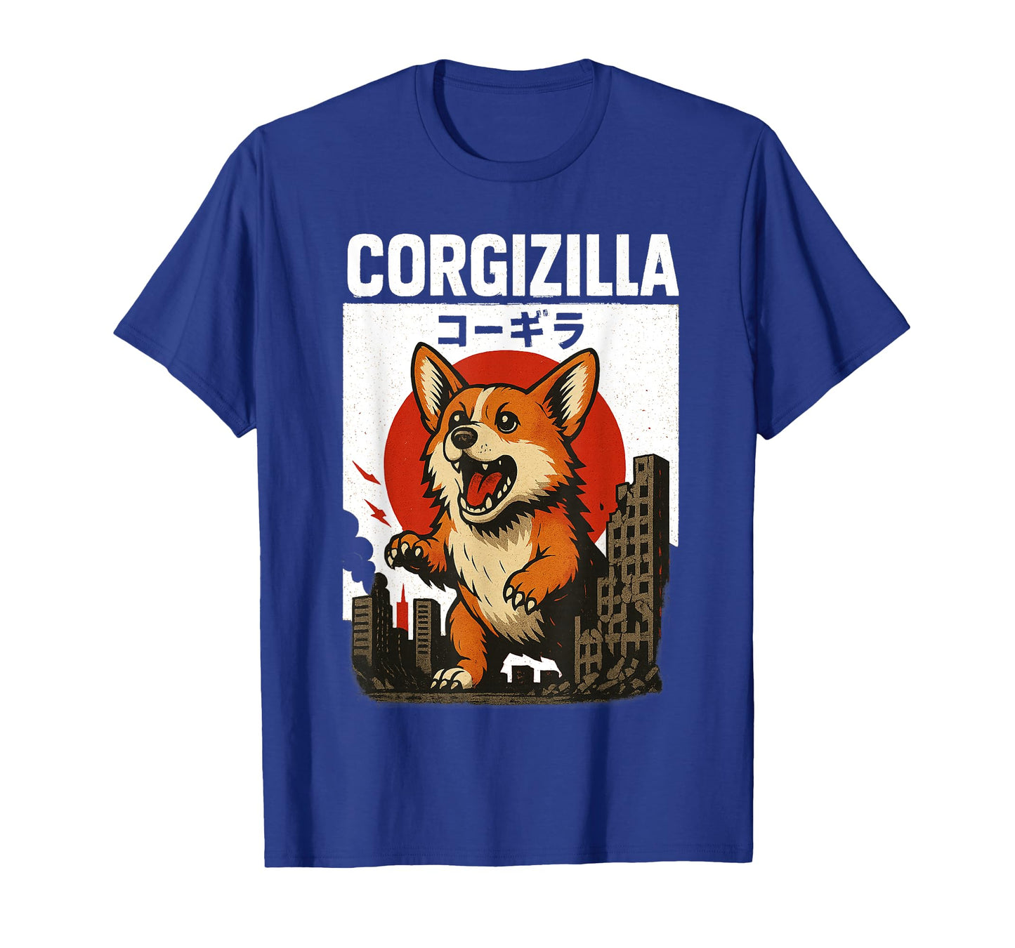 CorgiZilla Parody Japanese Art Funny Monster Corgi Attack T-Shirt