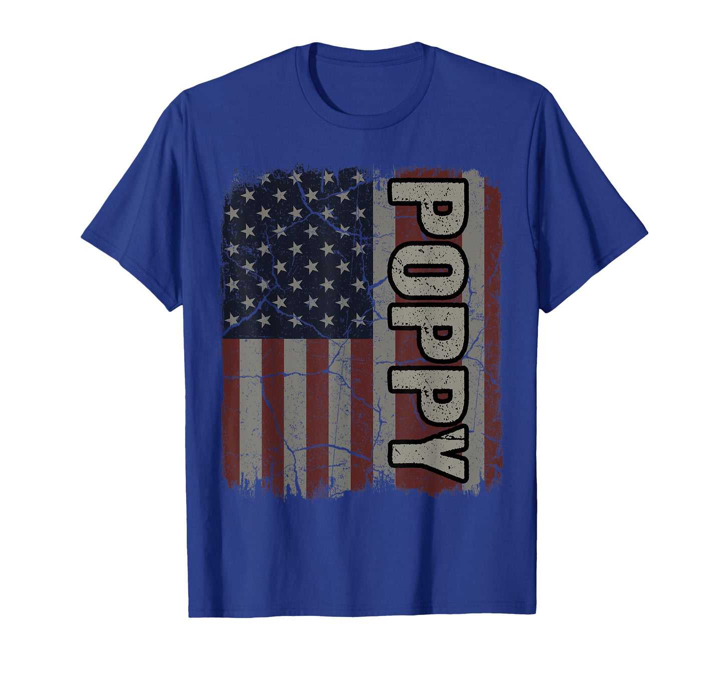 Poppy American Flag Vintage Father's Day 4th of July Gift T-Shirt