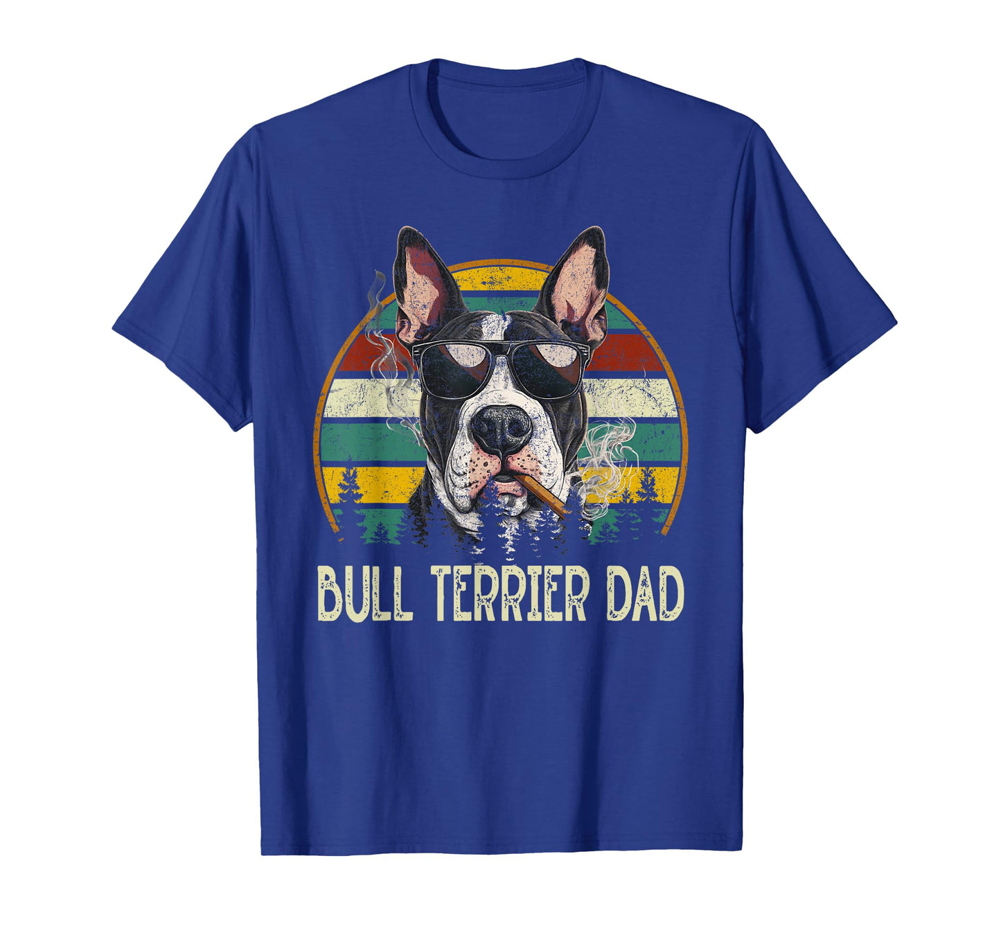 Best bull terrier Dog Dad Ever Vintage Father's Day T-Shirt