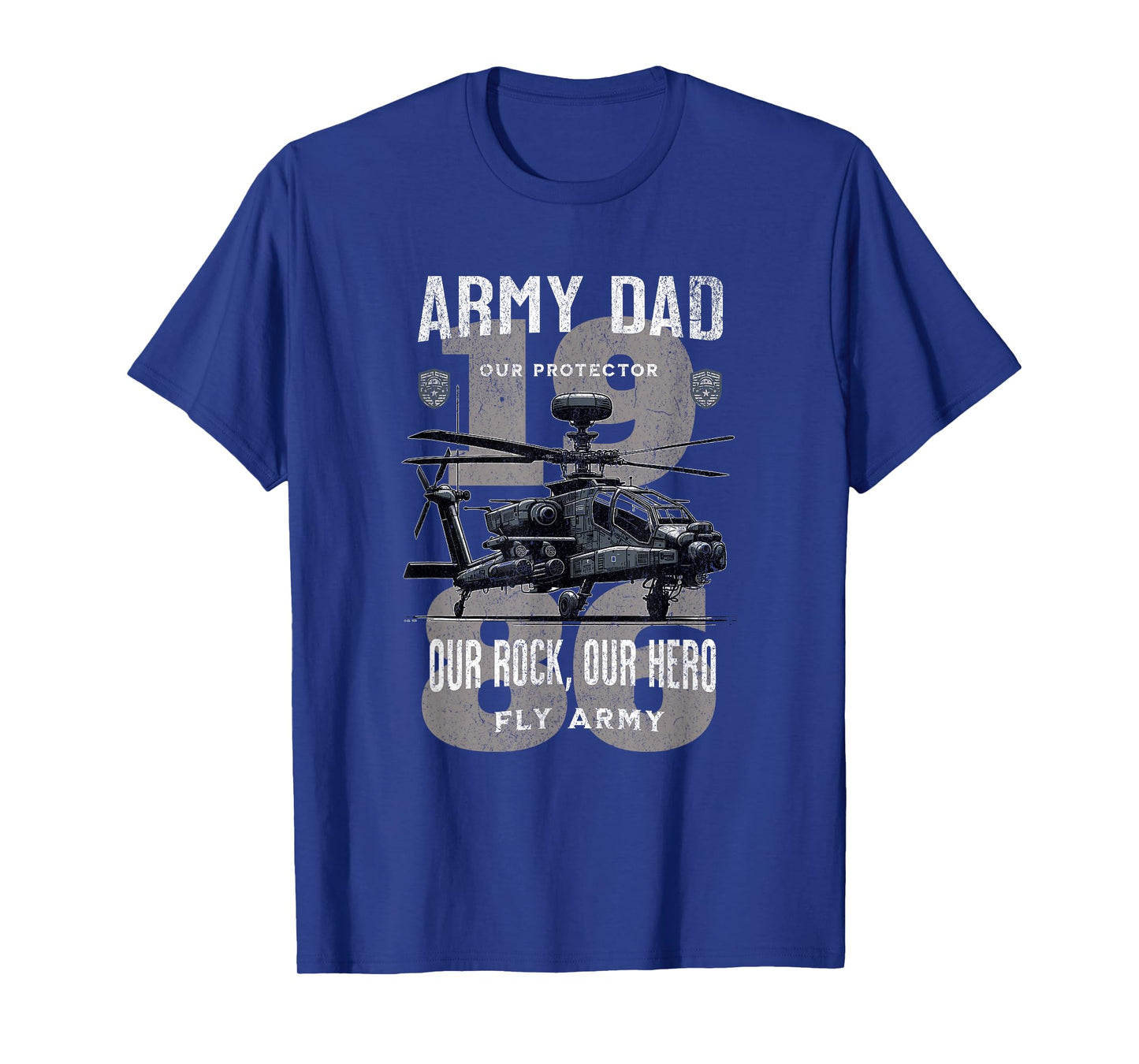 Army Dad Father Military Fathers Day Apache Helicopter Army T-Shirt