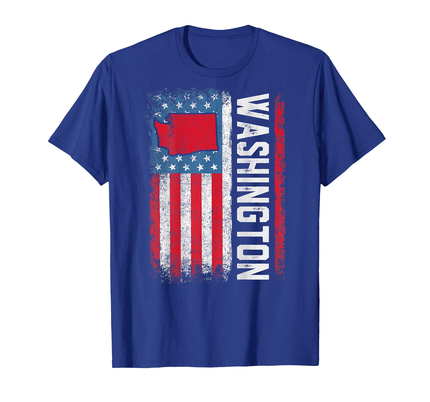 Vintage Washington State USA Flag Shirt Washington (On Back) T-Shirt