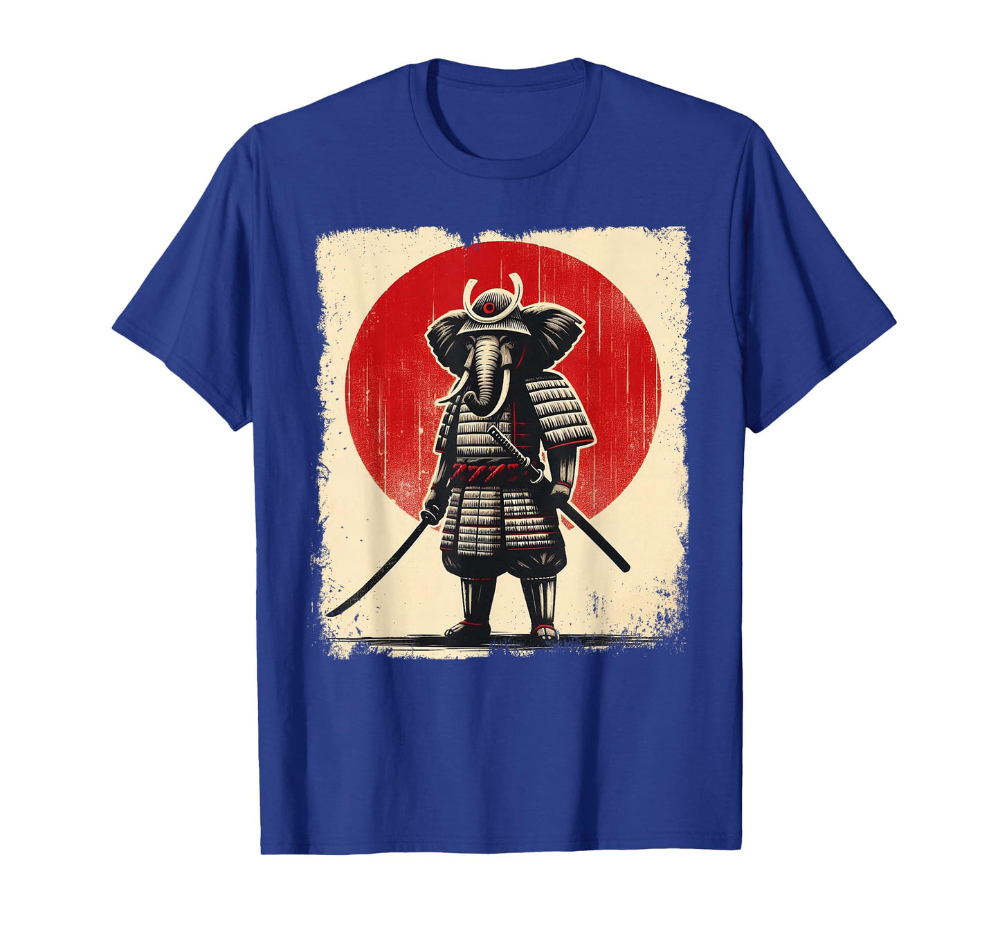 Samurai Elephant Japanese Warrior Aesthetic Art Ukiyo-e T-Shirt