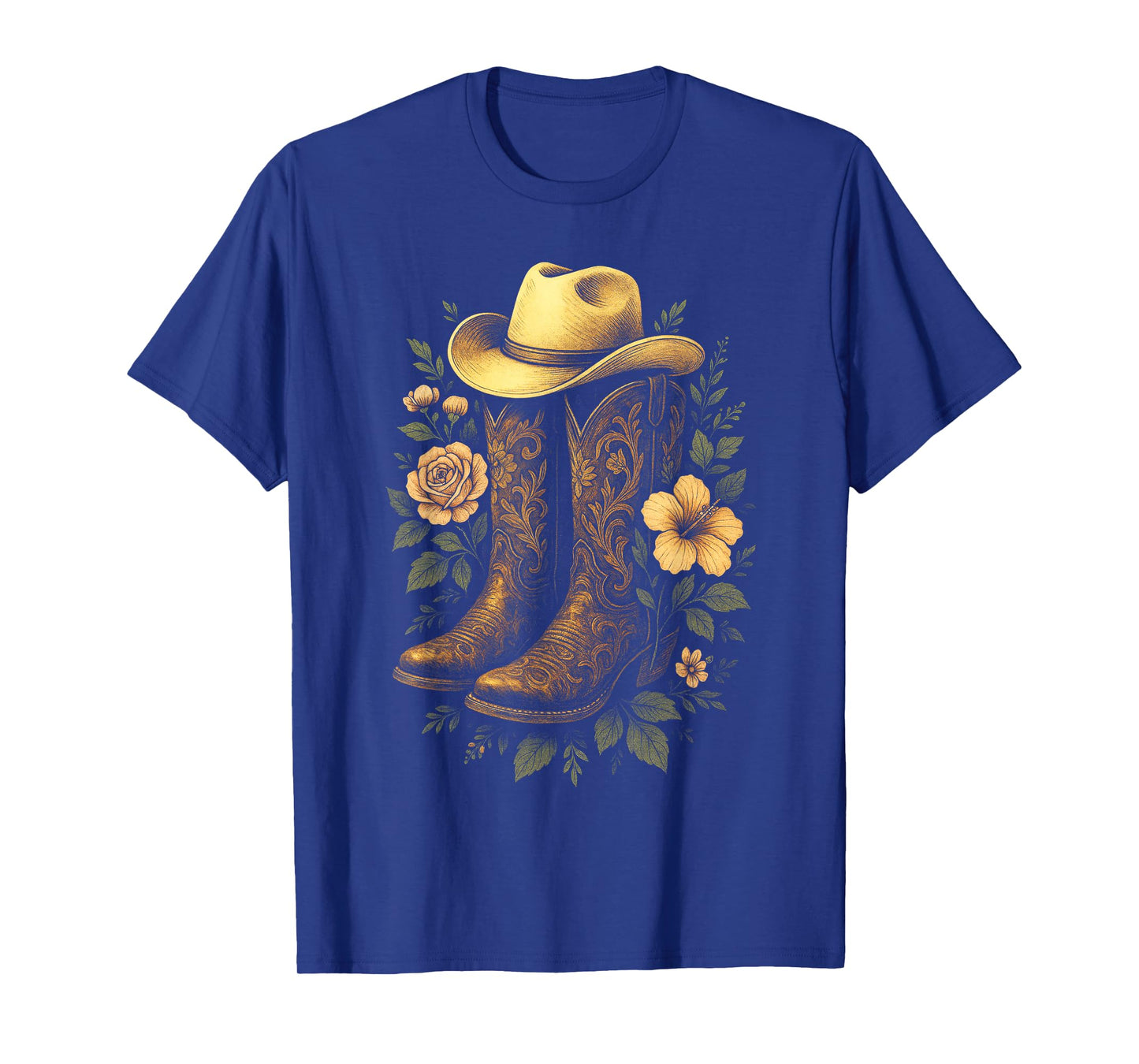 Cowboy Boots Western Rodeo Country Vintage T-Shirt