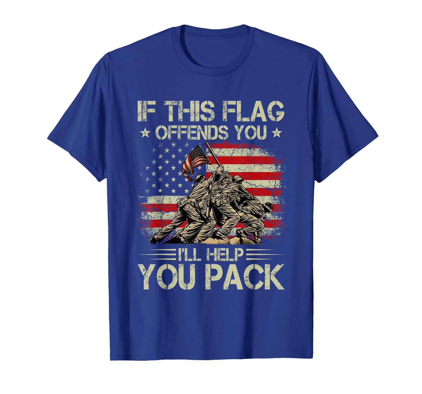 If This Flag Offends You I'll Help You Pack American Flag T-Shirt