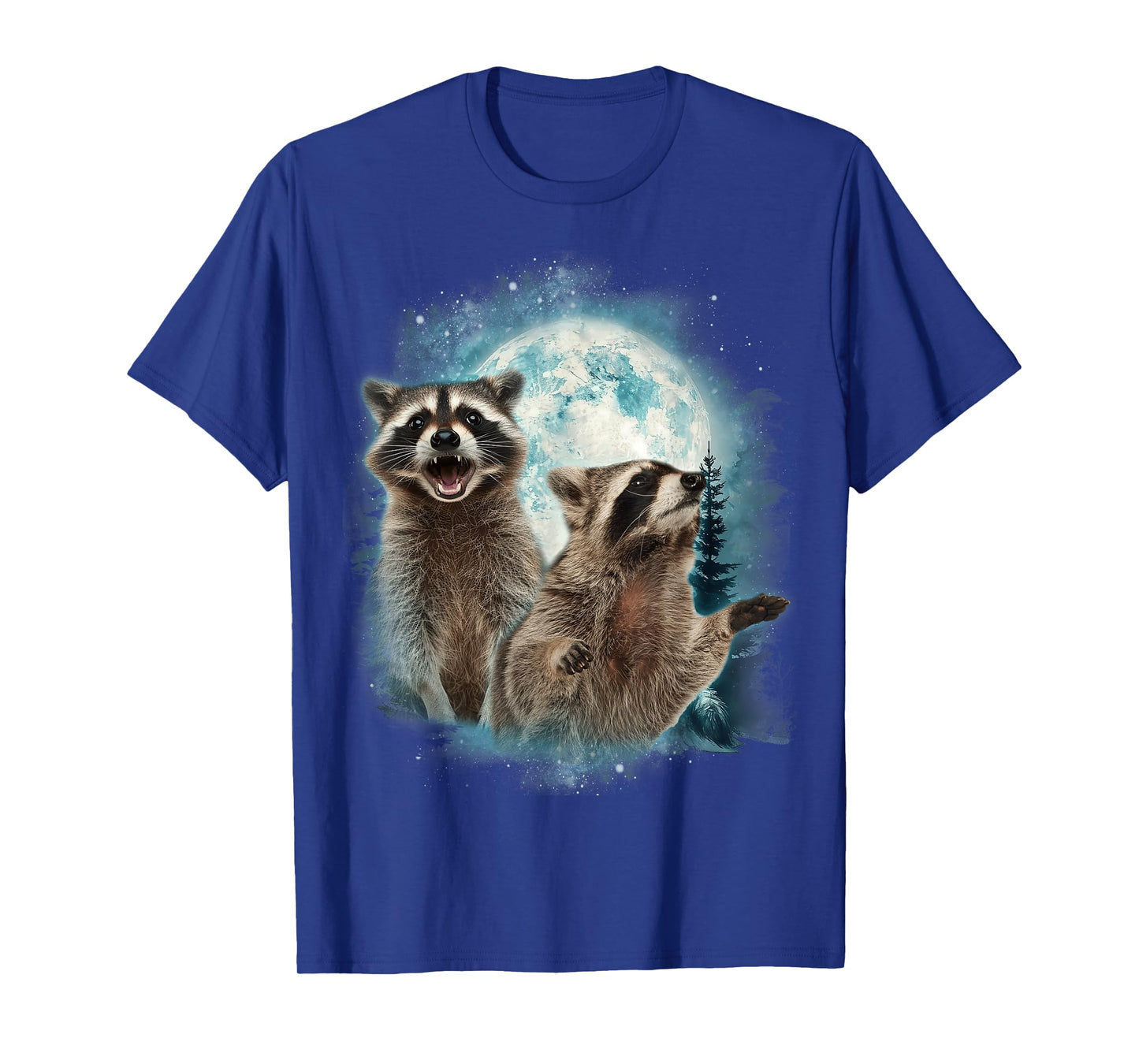 Funny Racoon Moon Howling Raccoon For Men Women Kid T-Shirt