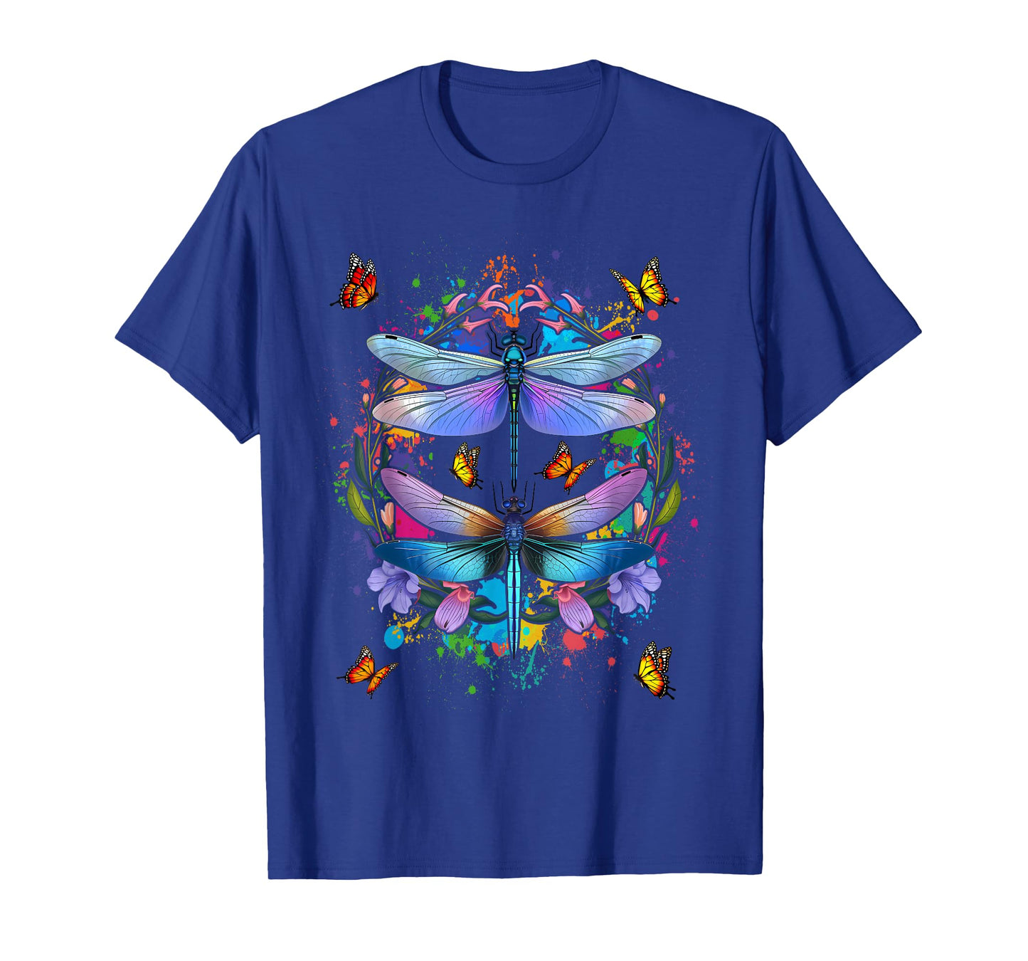 Dragonfly For Women Chakra Color Flower Dragonflies T-Shirt