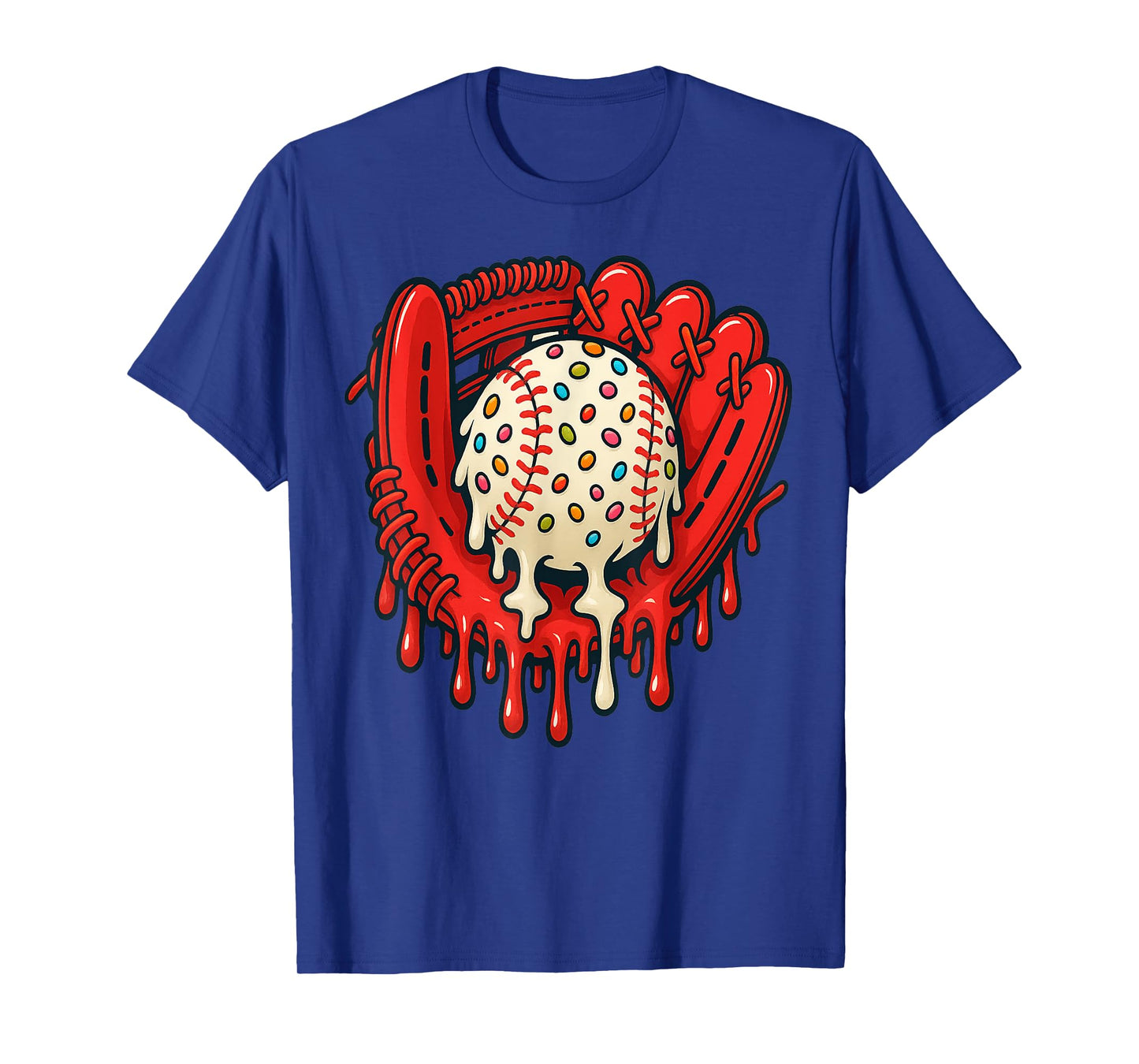Baseball Drip Team for Boys Ice Cream Cool T-Shirt