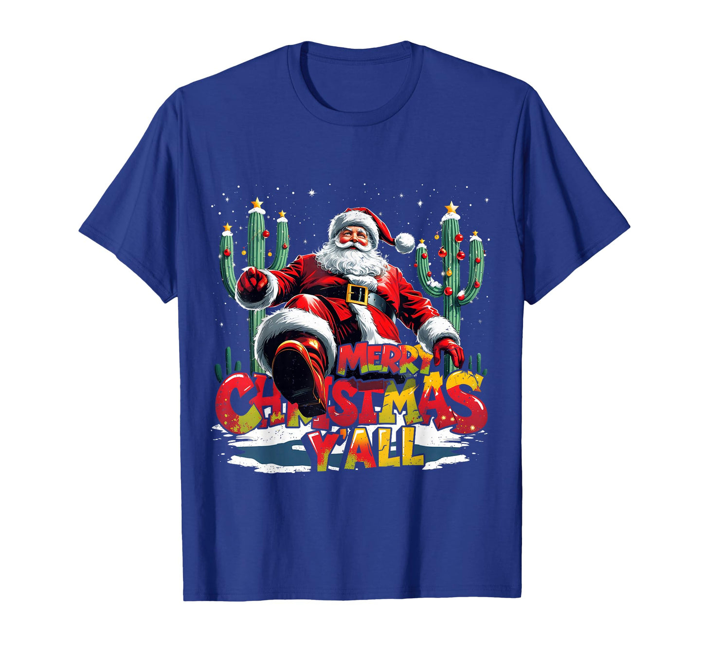 Merry Christmas Y’All Santa Western Holiday T-Shirt