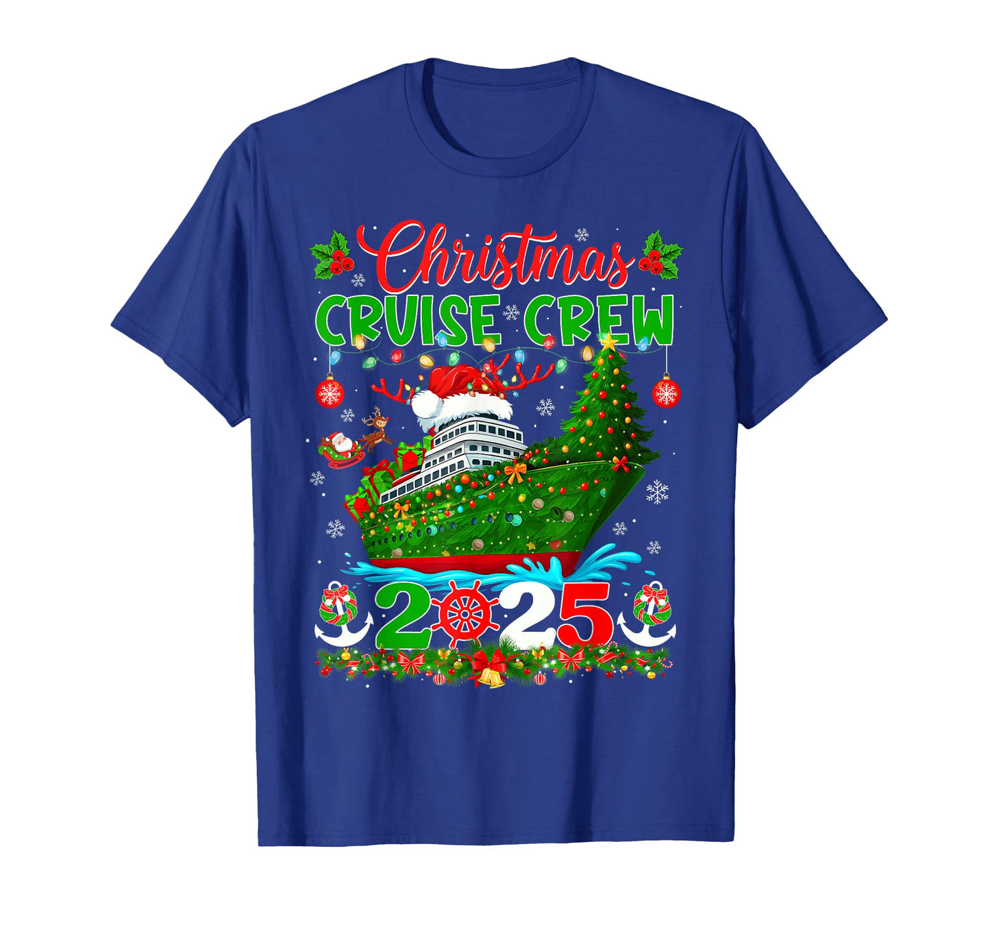 Matching Family Cruise Holiday Christmas Cruisin Crew 2025 T-Shirt