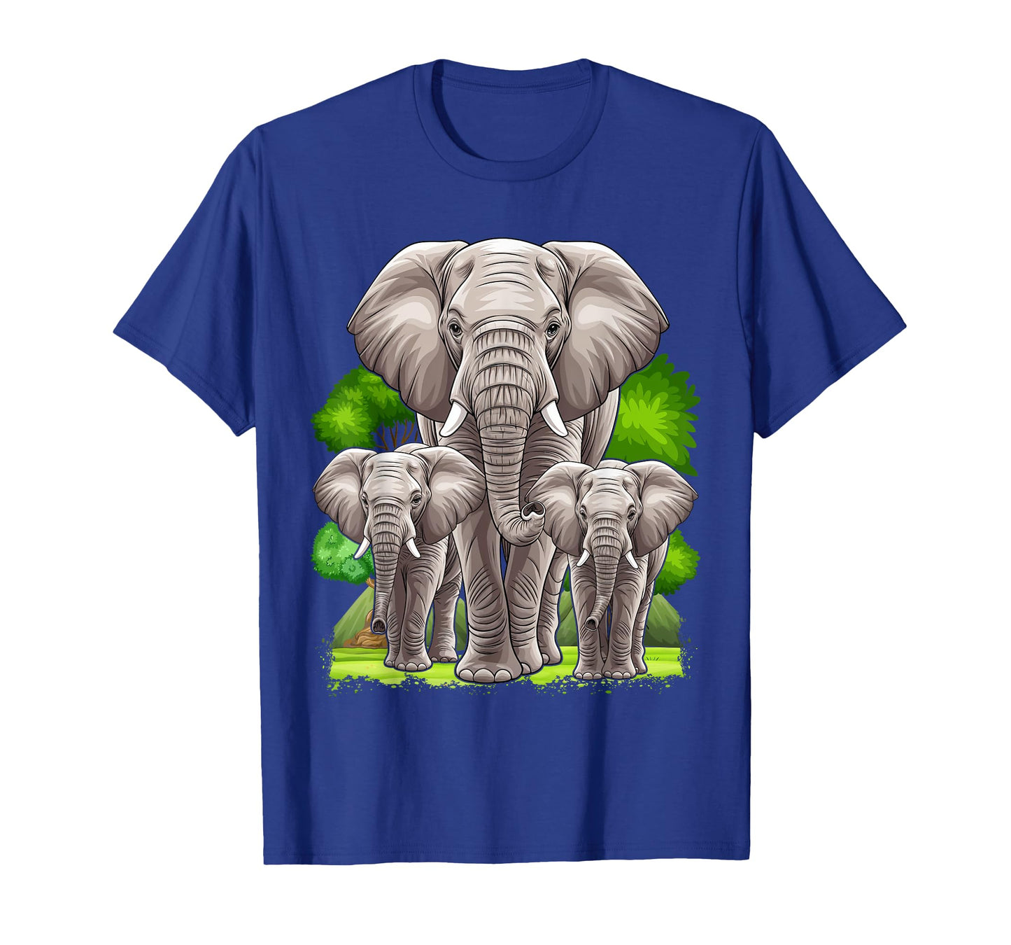 Elephant Family Africa Safari Zoo Keeper Elephant T-Shirt