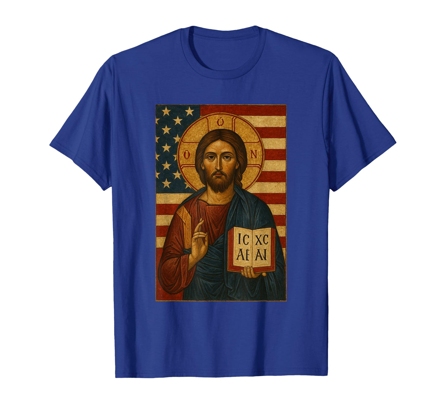 USA Loving Christian Jesus Christ Icon - Orthodox Catholic T-Shirt