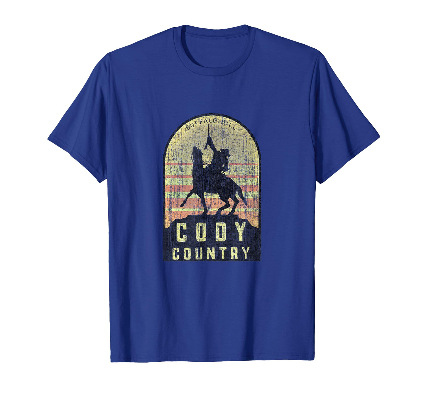 Vintage Cody Country T-Shirt - Unisex-Adults - Black - Small - Short Sleeve - Cotton 65%, Polyester 35%