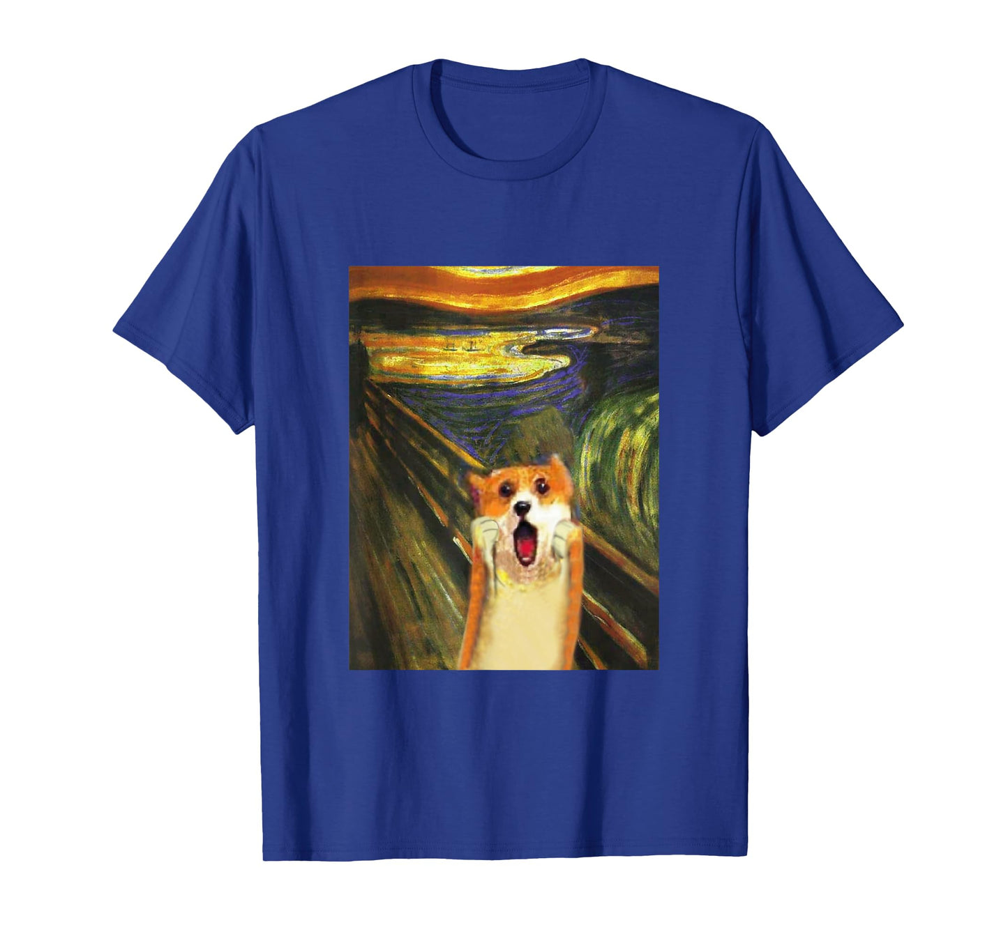 Corgi Funny T-Shirt, Dog, Screaming Munch, Cute, Men's, Children, Funny, Clothes, Goods, Gift, Puppy T-Shirt