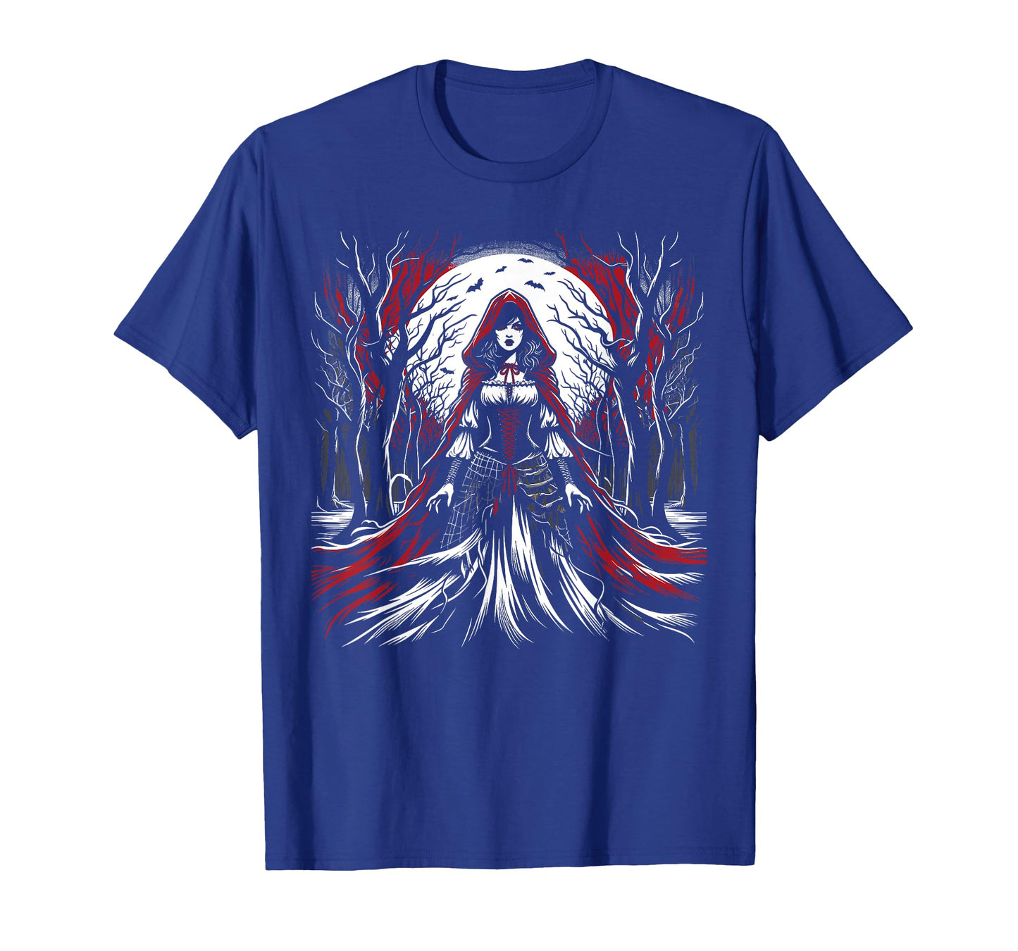Gothic Red Riding Hood Dark Halloween Spooky T-Shirt