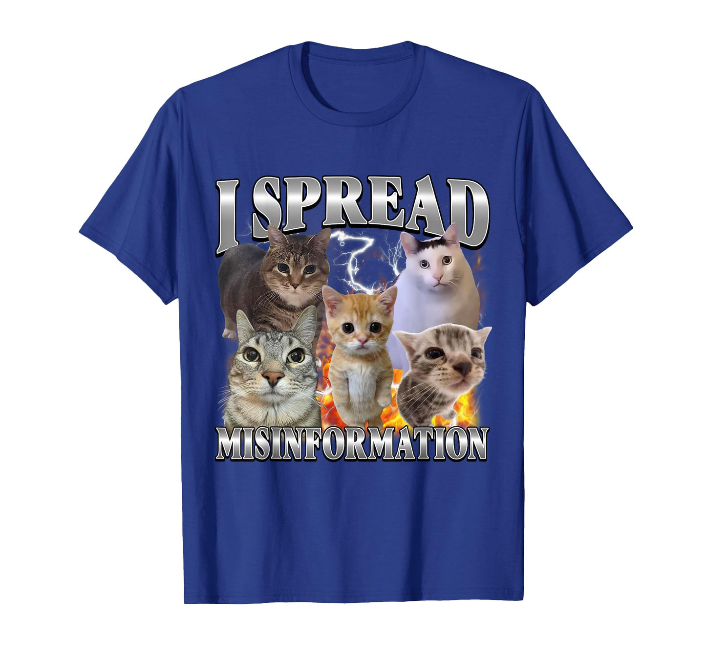 I Spread Misinformation Funny Cat Meme Bootleg Men Women T-Shirt