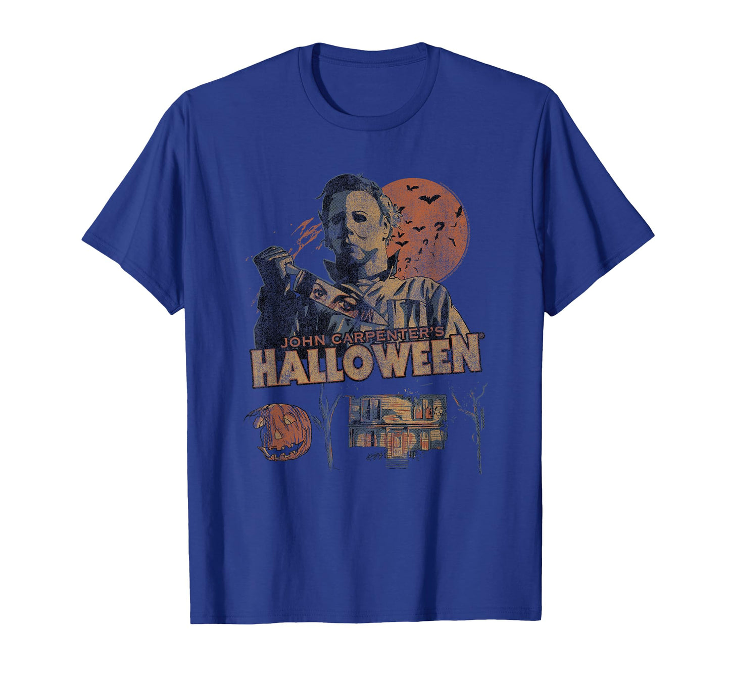Halloween Vintage Fall Inspired Collage Retro Horror Movie T-Shirt