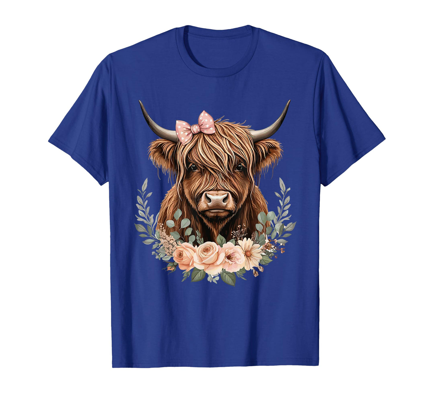 Cute Highland Cow for Women Farm Cowgirl Scottish Cattle T-Shirt