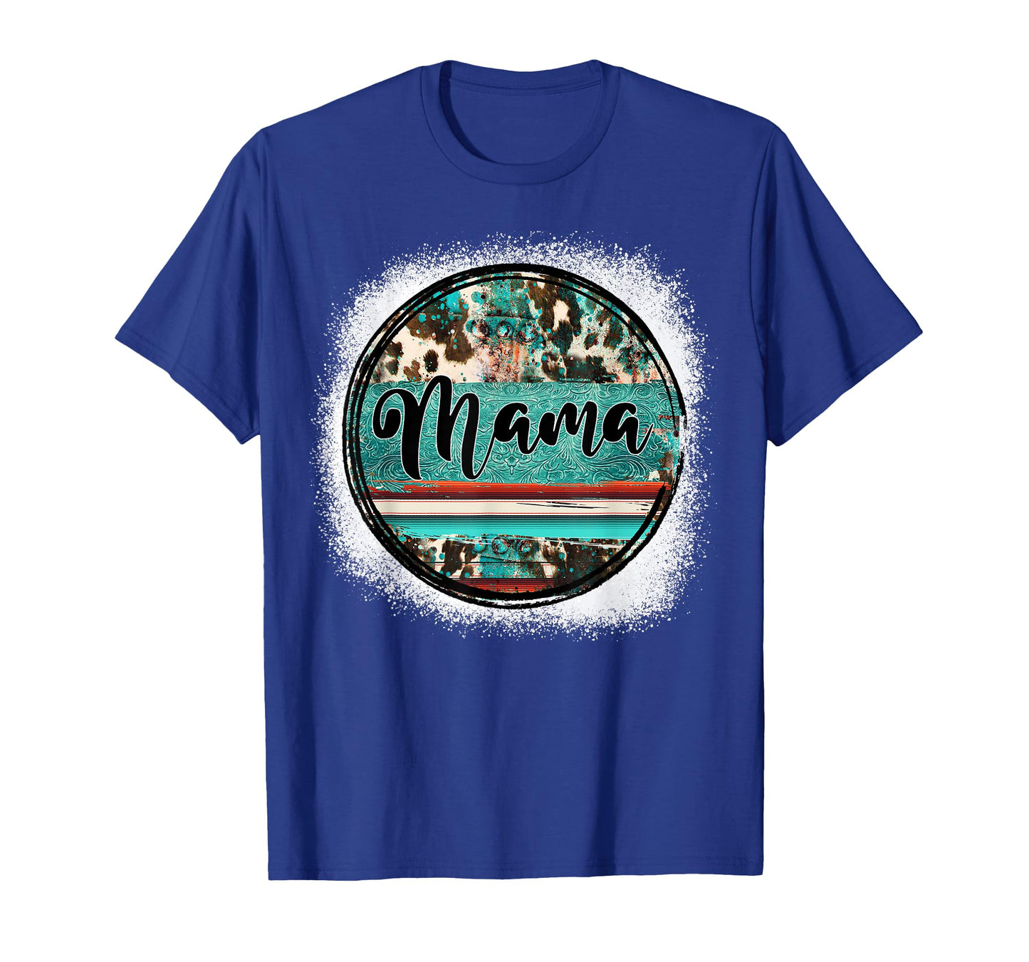 Western Bleached Turquoise Cowgirl Rodeo Mama Mother's Day T-Shirt