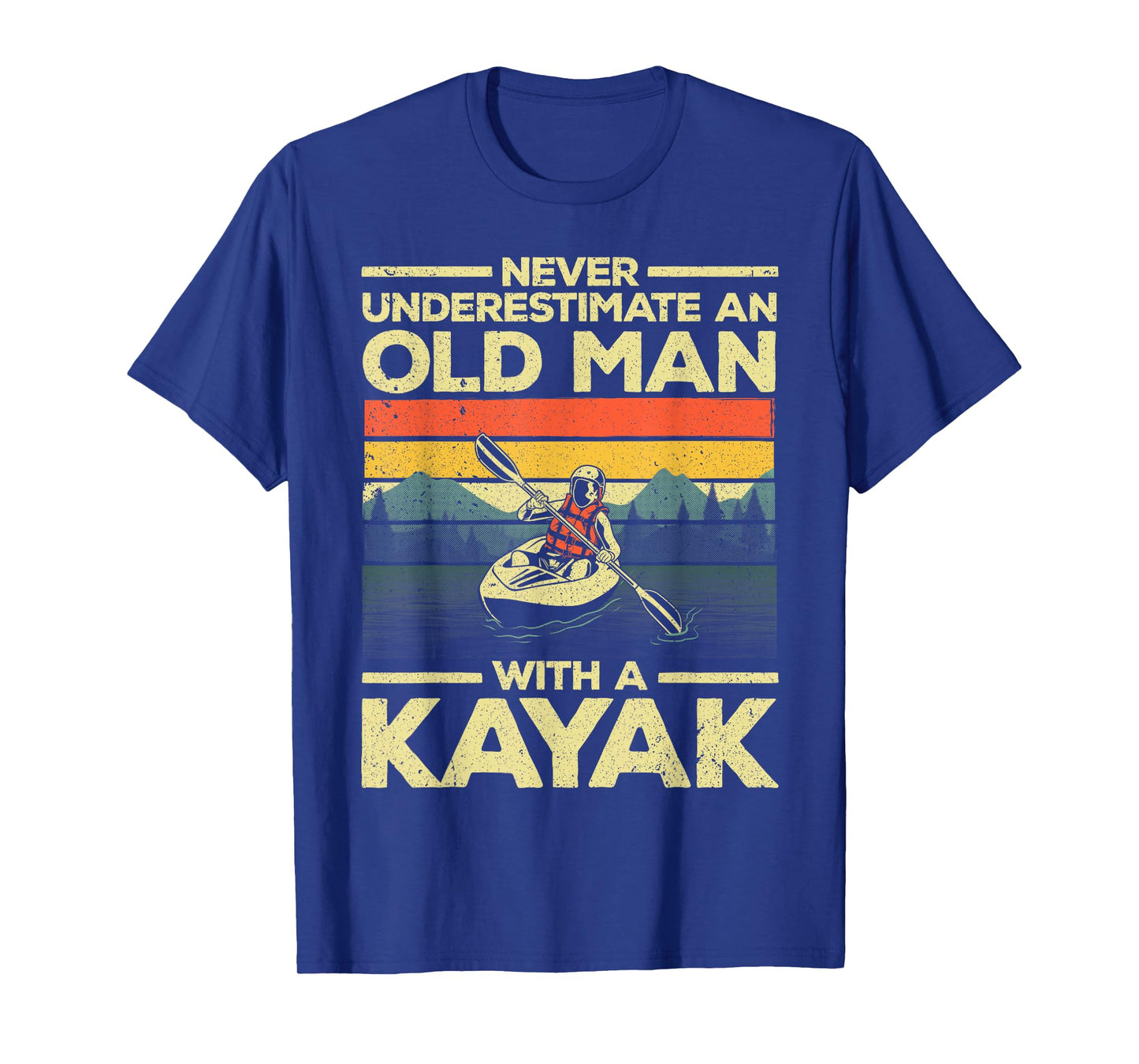 Funny Kayaking Design for Men Grandpa Kayaker Kayak Lovers T-Shirt