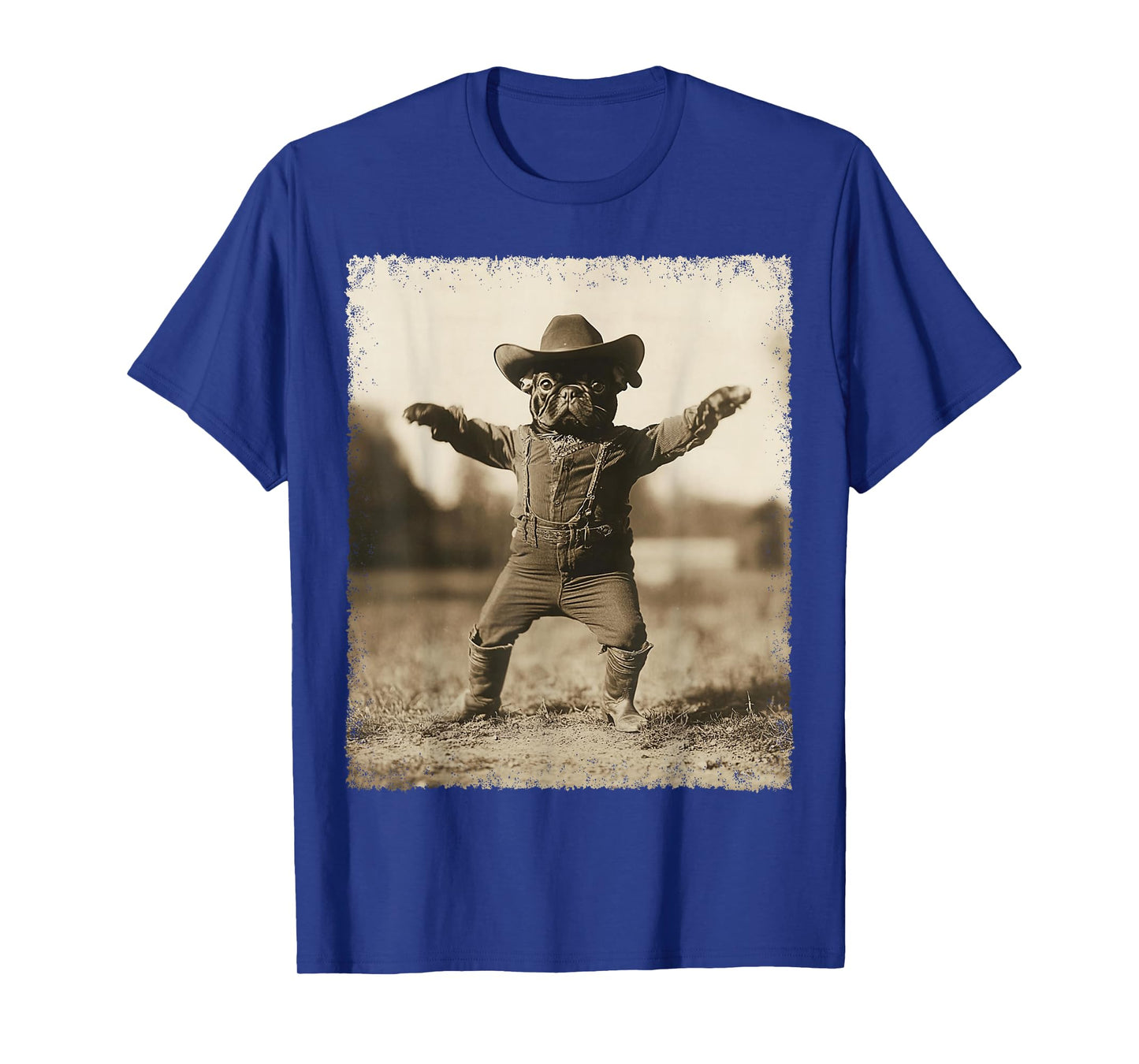 Funny Dog Silly Cowboy French Bulldog T-Shirt