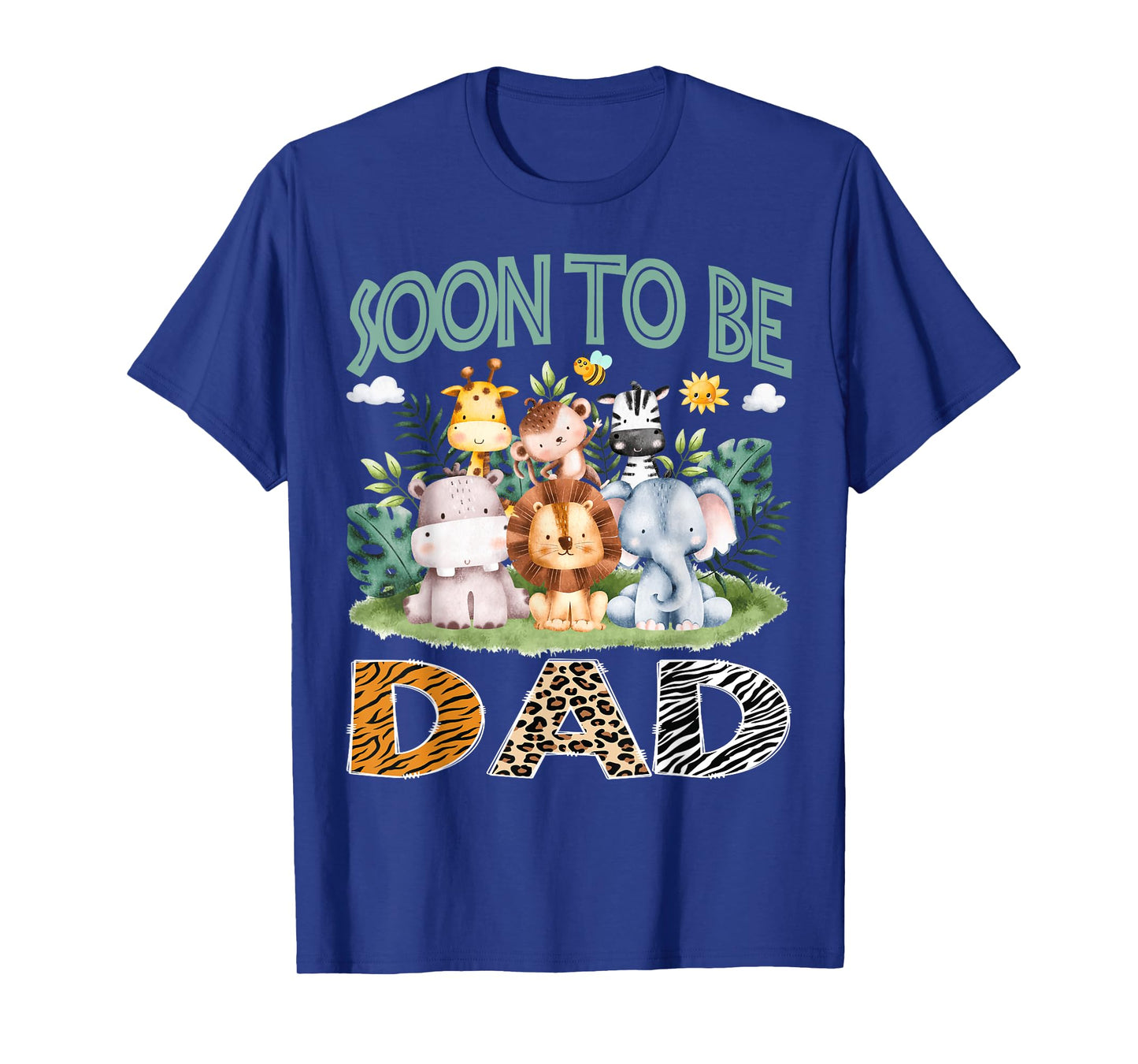 Soon To Be Dad Animal Safari Jungle Gender Reveal T-Shirt