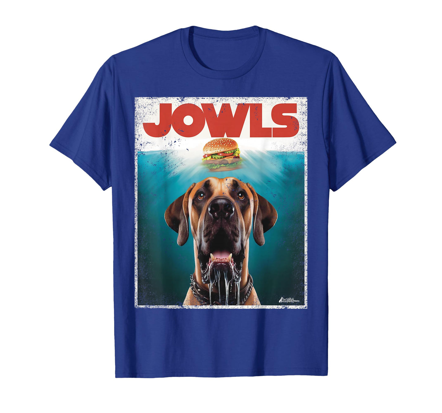 Funny Great Dane Jowls Top, Fawn Natural Dog Mom, Burger Dad T-Shirt