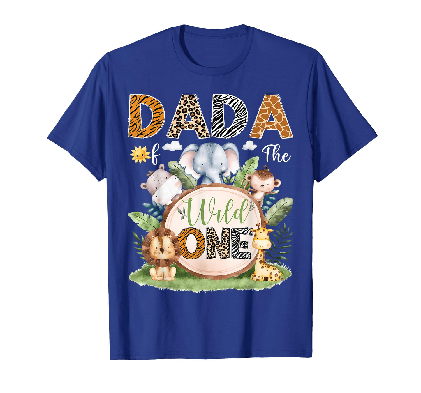 Dada Of The Wild One Safari Woodland 1St Birthday Kids T-Shirt