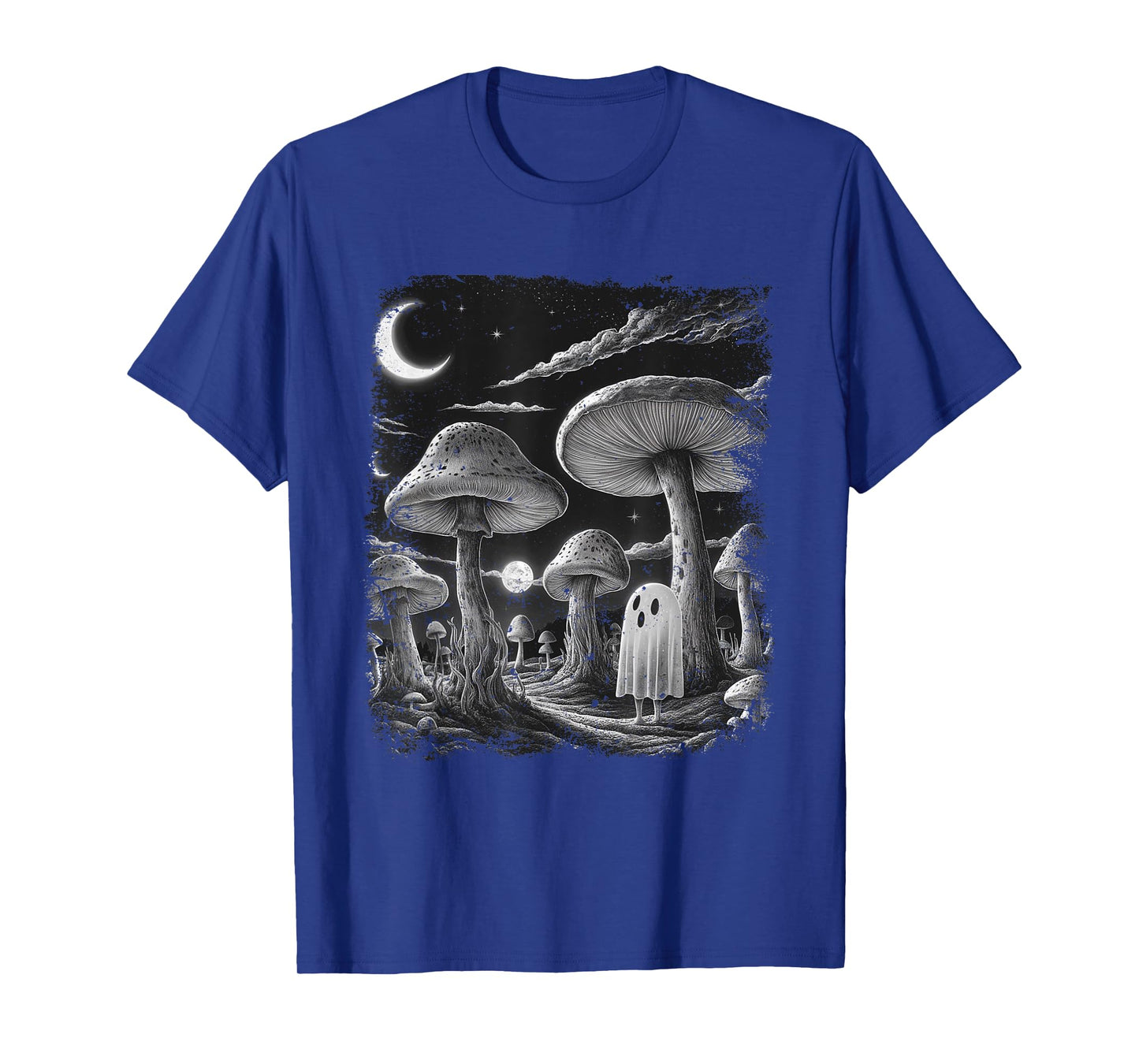 Ghost Mushroom Halloween Vintage T-Shirt