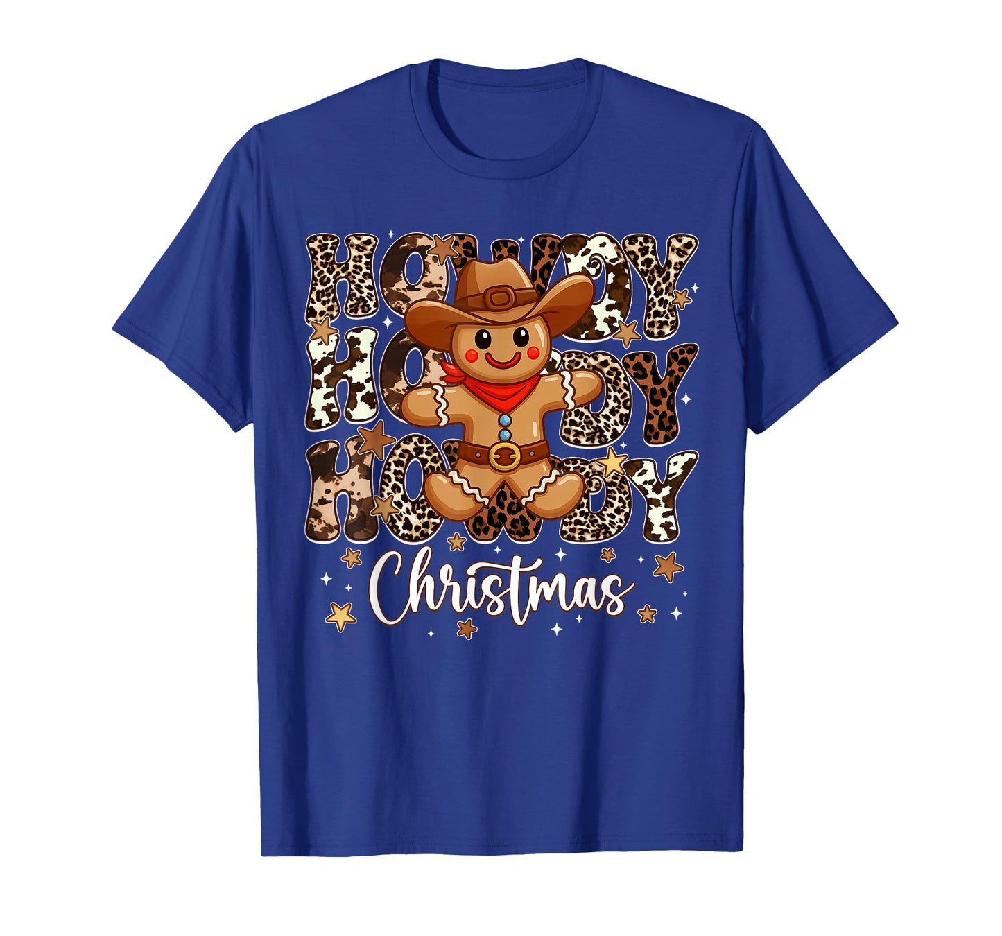 Howdy Christmas Cowboy Gingerbread Pjs Xmas Men Boy T-Shirt