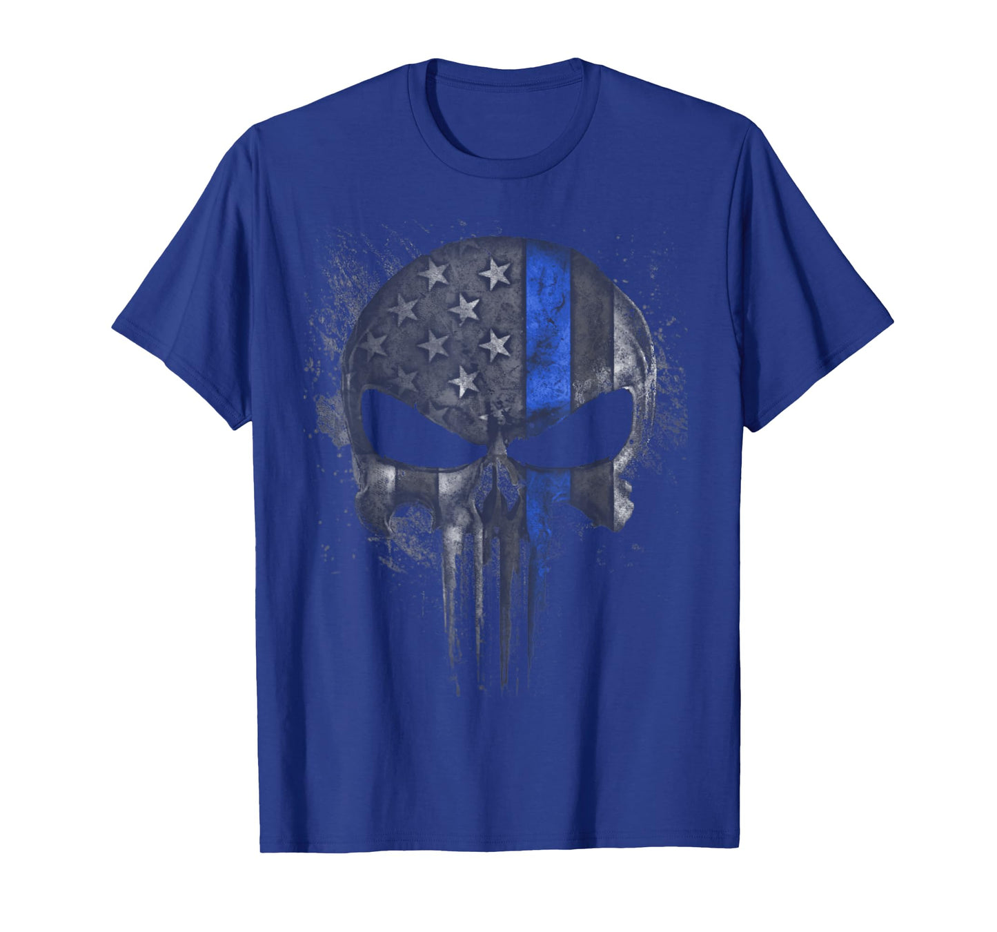 Thin Blue Line Skull T-Shirt