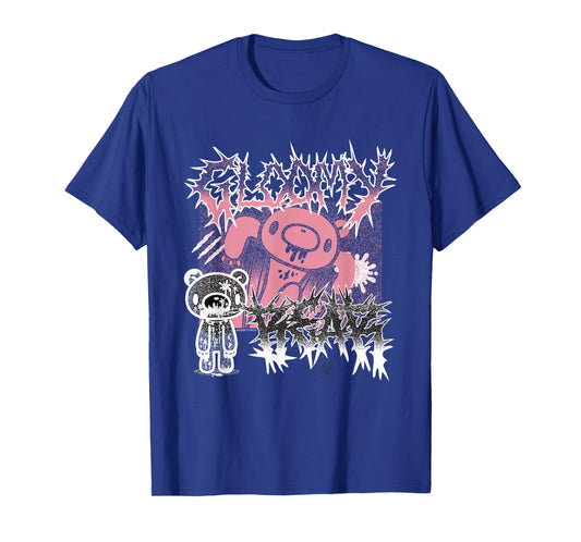 Gloomy Bear The Naughty Grizzly Metal Band Text Anime Manga T-Shirt