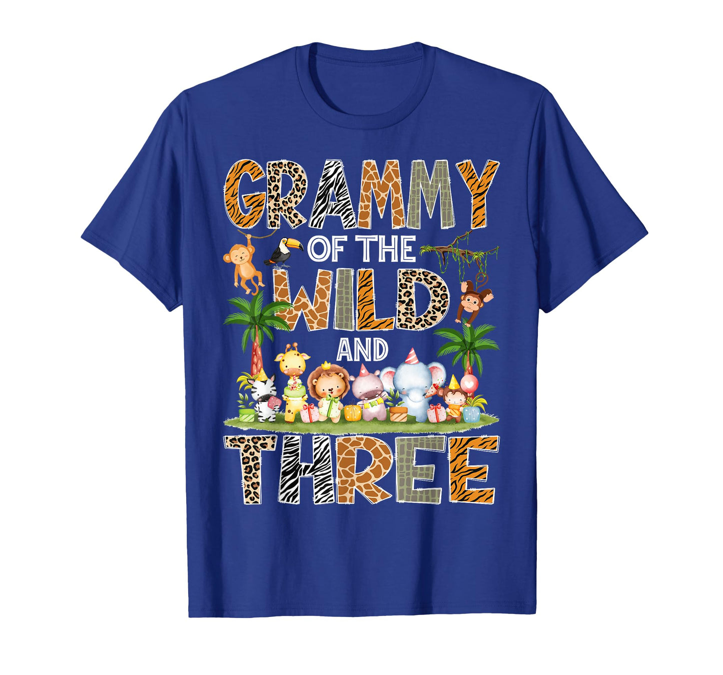 Grammy Of The Wild & Three 3Rd Birthday Safari Jungle T-Shirt