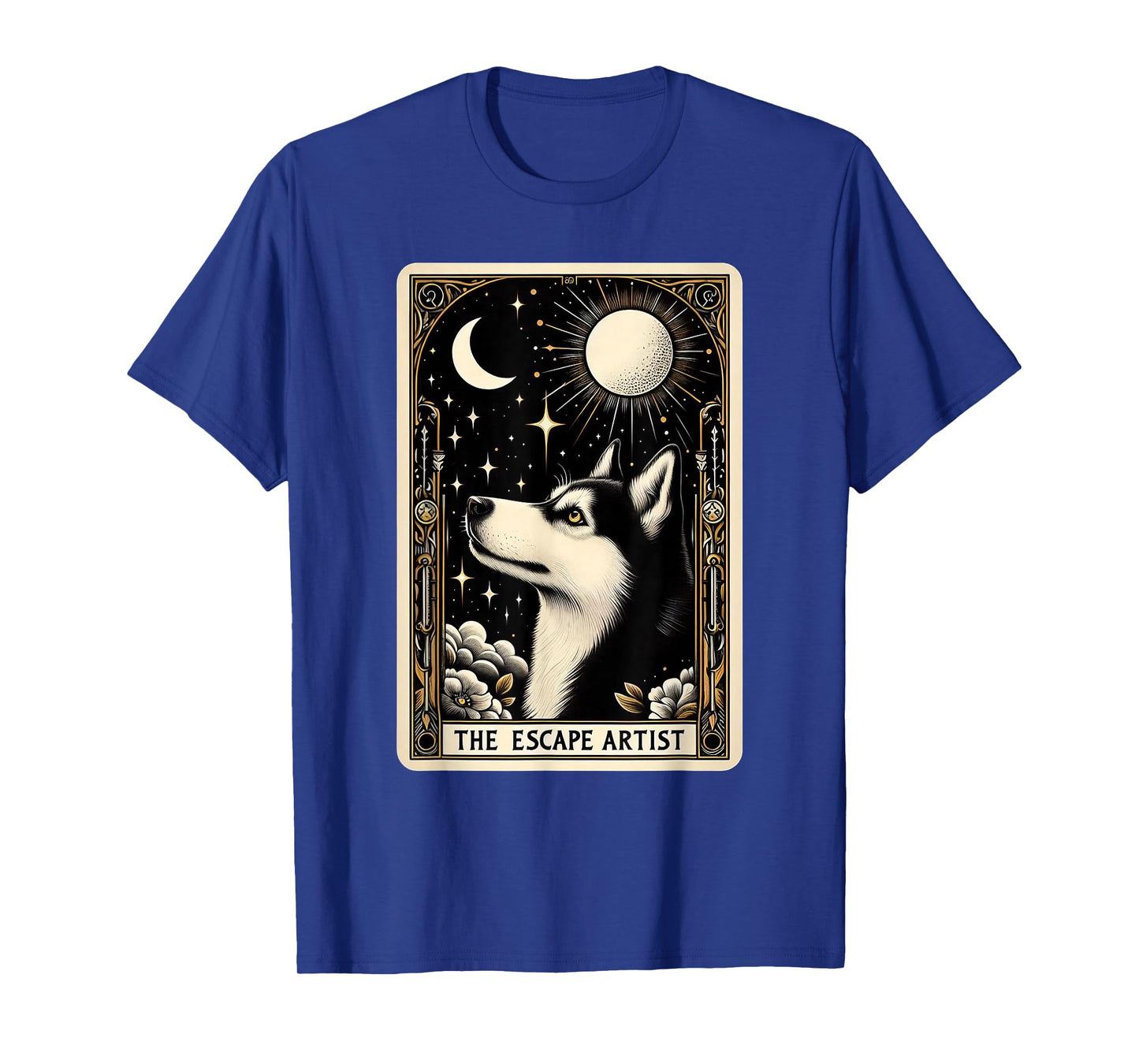 Funny Siberian Husky Tarot Card Husky Lover Men Women T-Shirt
