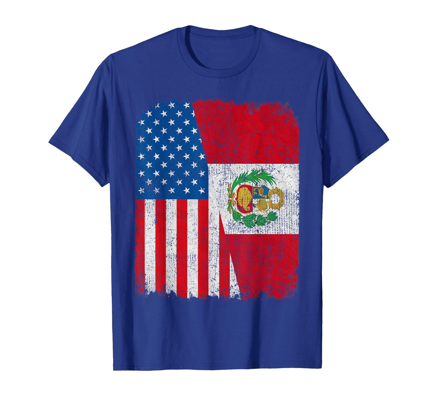 Peruvian American Flag Half USA Peru Root Proud T-Shirt