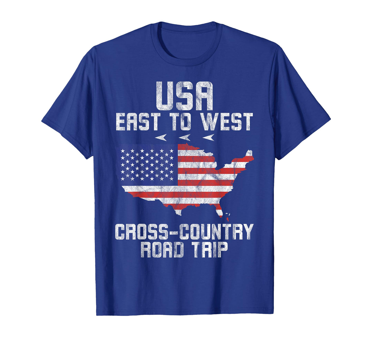 America Flag USA Road Trip Cross-Country Travel Vintage T-Shirt