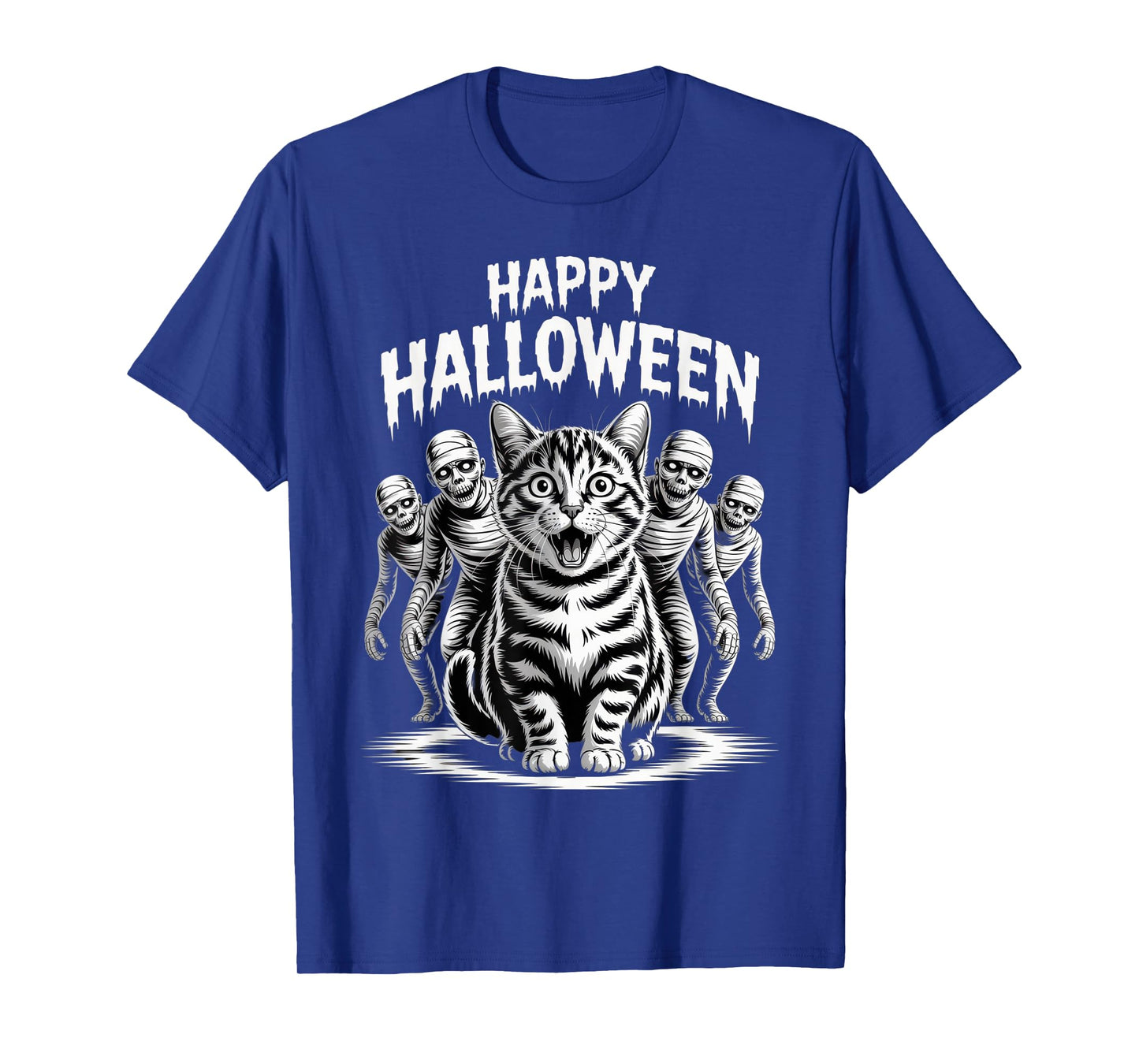 Happy Halloween Cat Lovers Funny Spooky Vibe Seasonal Fun T-Shirt
