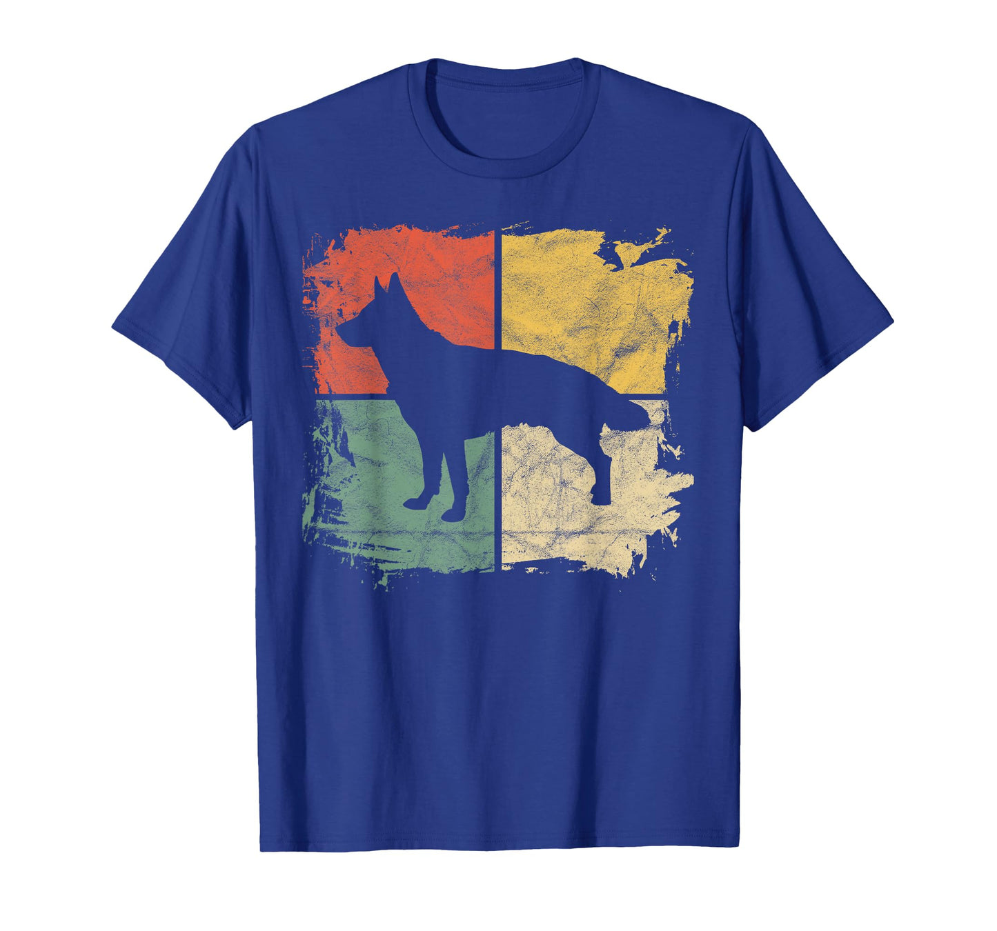 Square Retro German Shepherd Owner Gift Dog Shepard Dad Mom T-Shirt