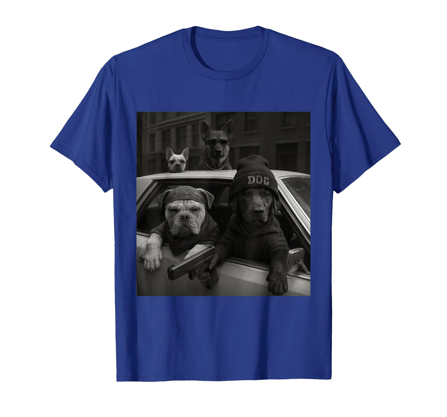 Funny Gangster Dogs Street Graphic Tee Men Women Lover Dog T-Shirt