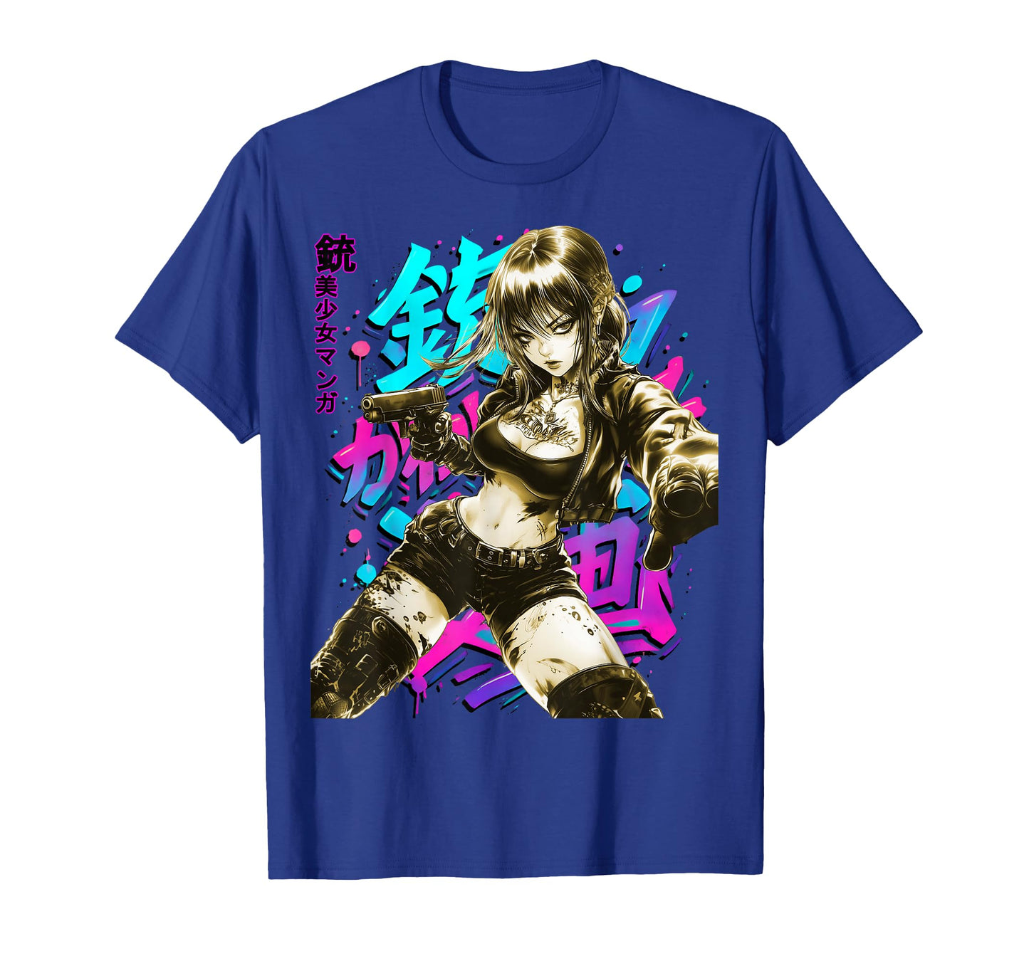 Anime Waifu Sketch Line Art Manga Graffiti Graphic T-Shirt