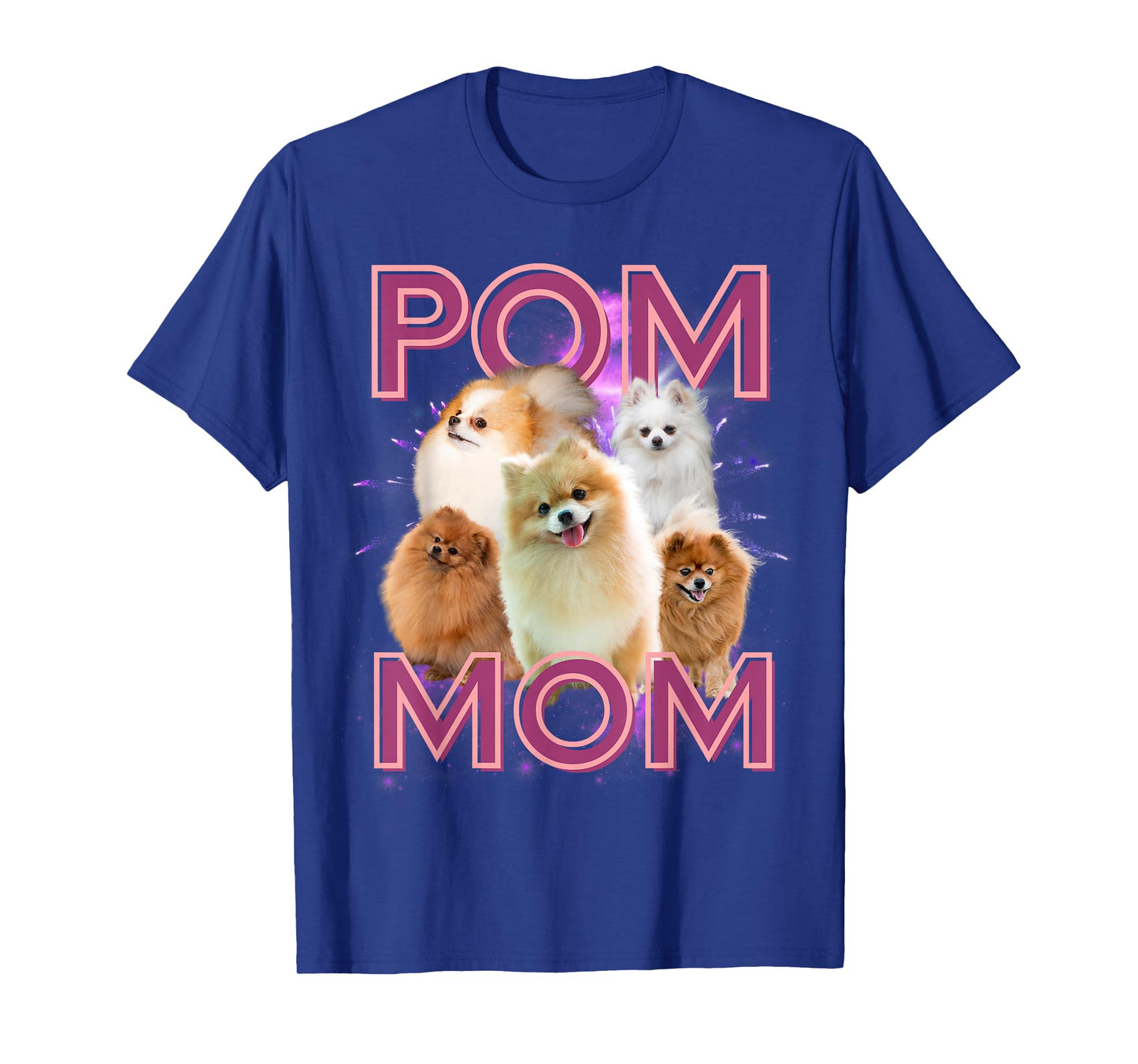 Pom Mom Pomeranian Dog Retro Bootleg T-Shirt
