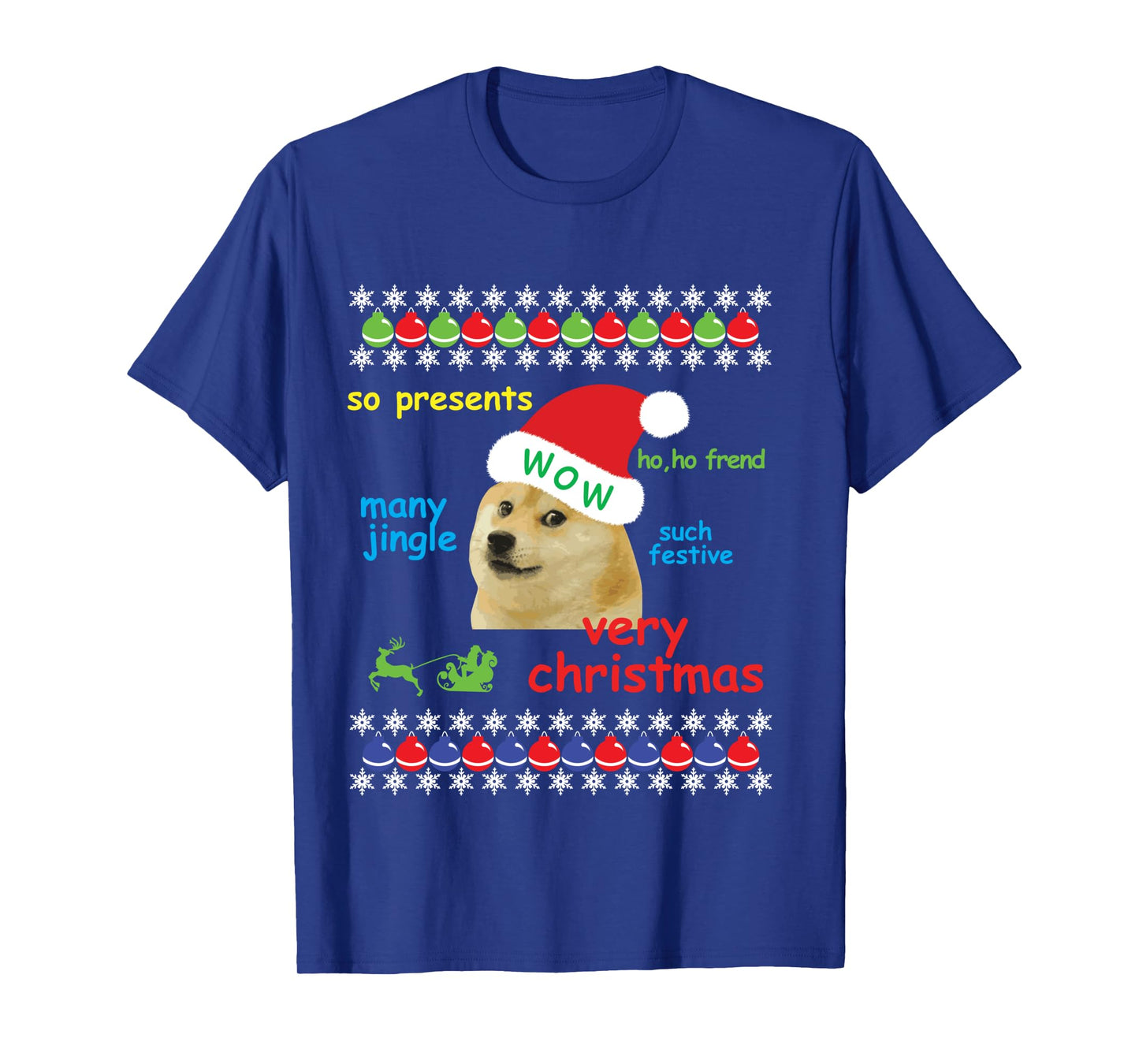 Ugly Sweater Christmas Doge Meme Shirt | Santa Shiba Inu Dog