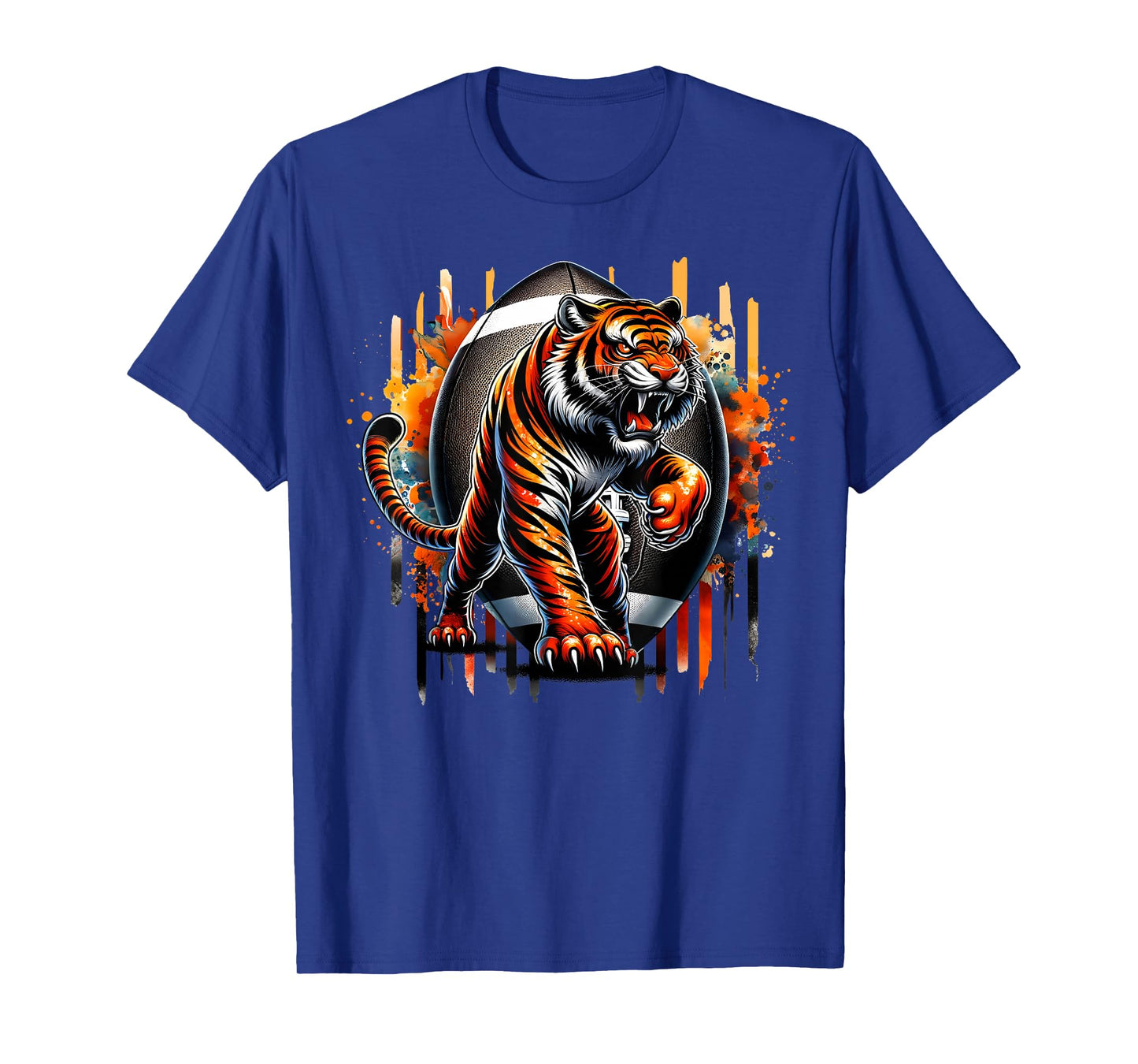 Touchdown American Football Game Day Thanksgiving Tiger Cool T-Shirt