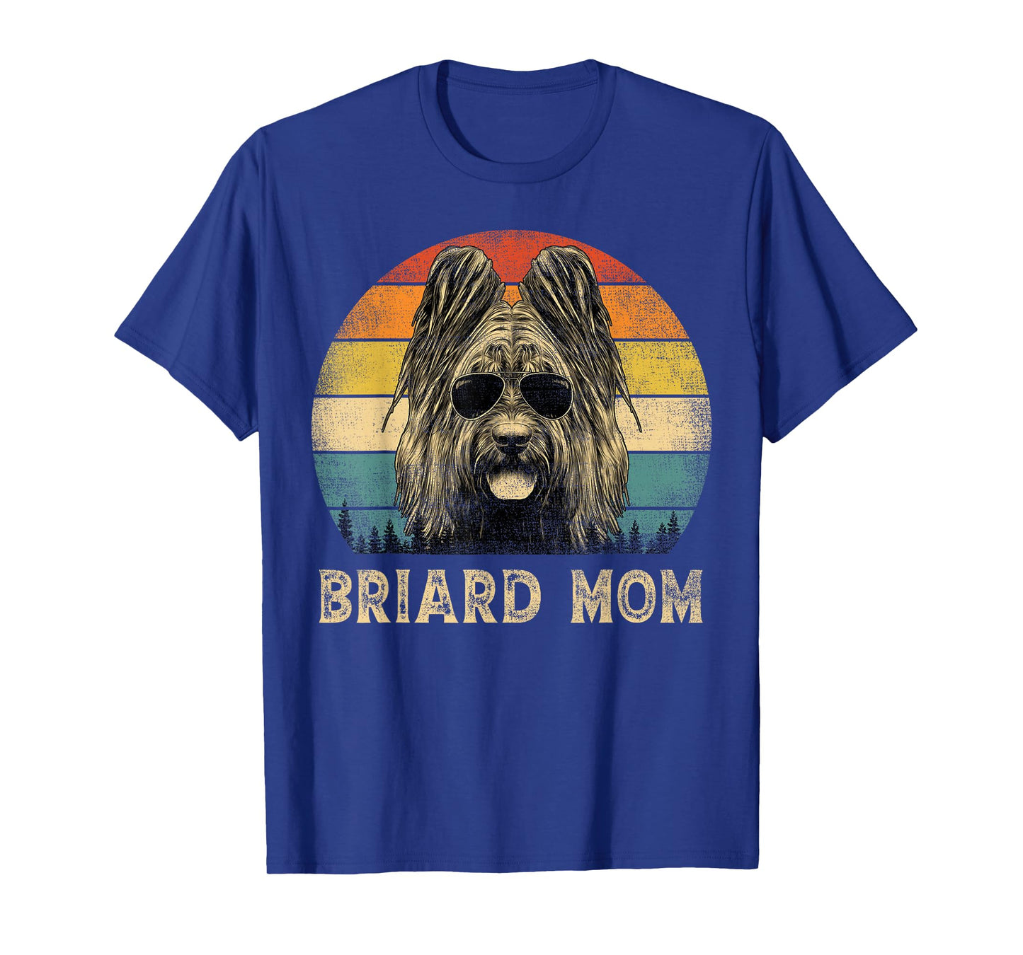 Vintage Briard Mom Dog Lovers Mother's Day T-Shirt