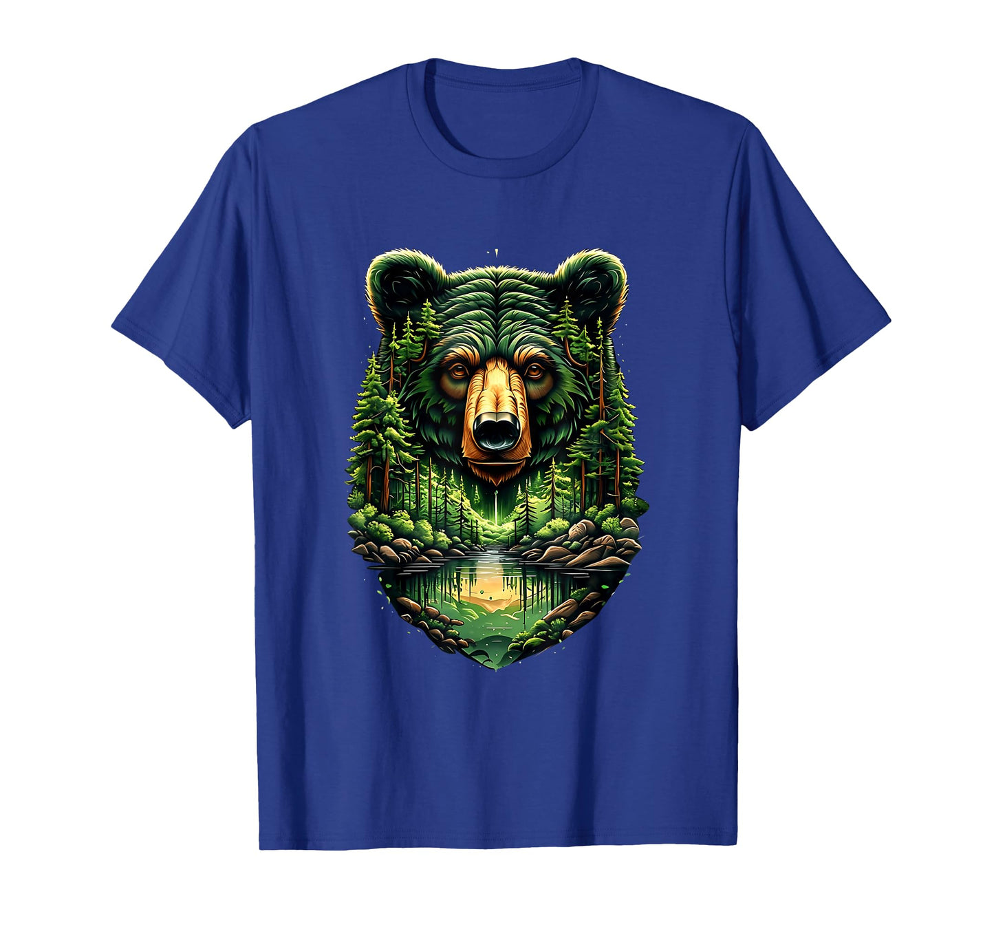 Bear Portrait Wildlife Forest Nature Animal Art T-Shirt